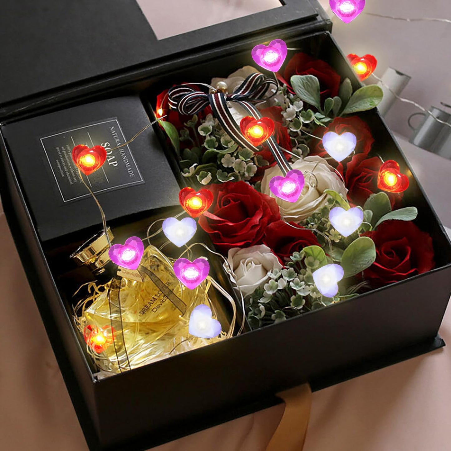 Kepabigle Heart String Lights 10Ft 30 Led Romantic ValentineS Day Fairy Light For Decorating Celebrations Gift Giving
