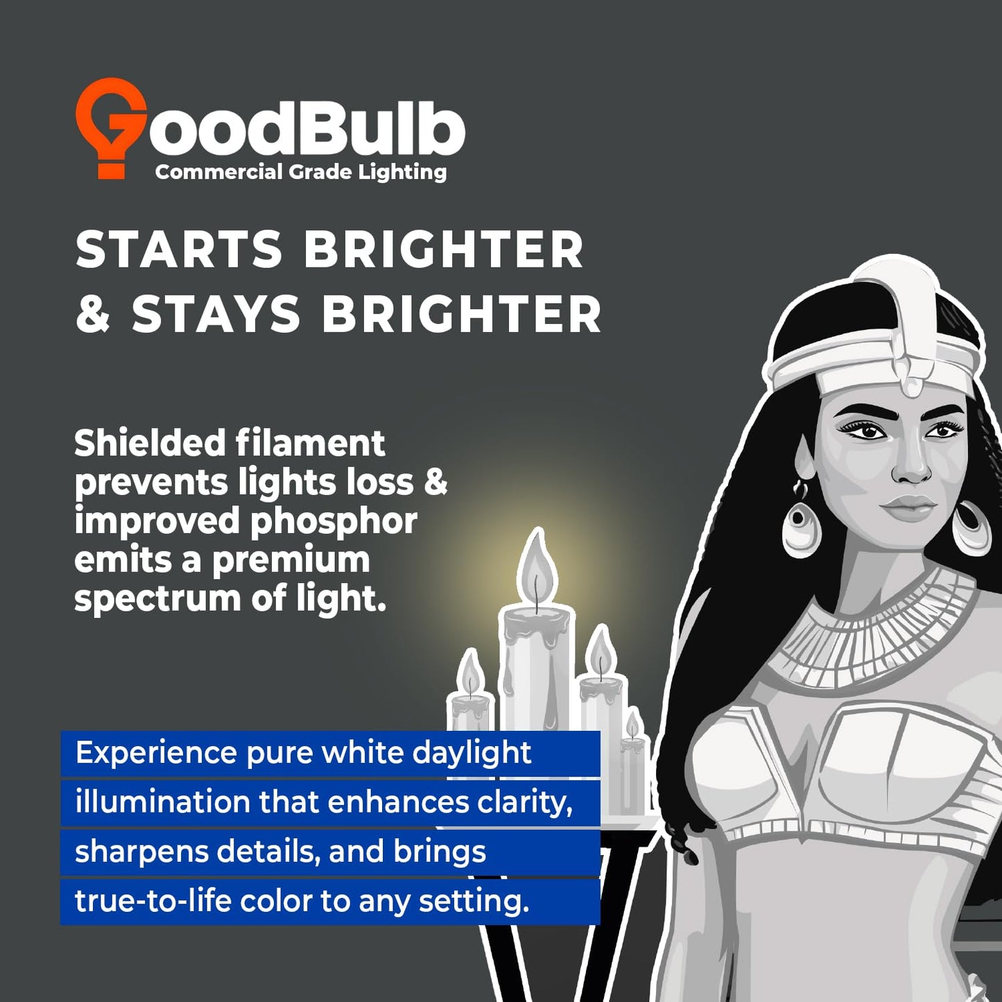Goodbulb 17W T8 Fluorescent Light Bulb - 5000K Daylight, 1400 Lumens, 25 Pack