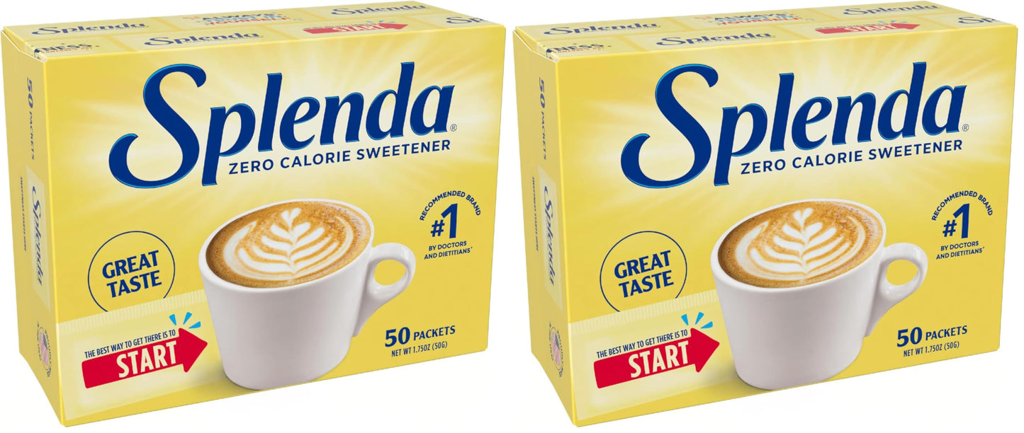 SPLENDA Zero Calorie Sweetener, 50 Count Packets (Pack of 2)