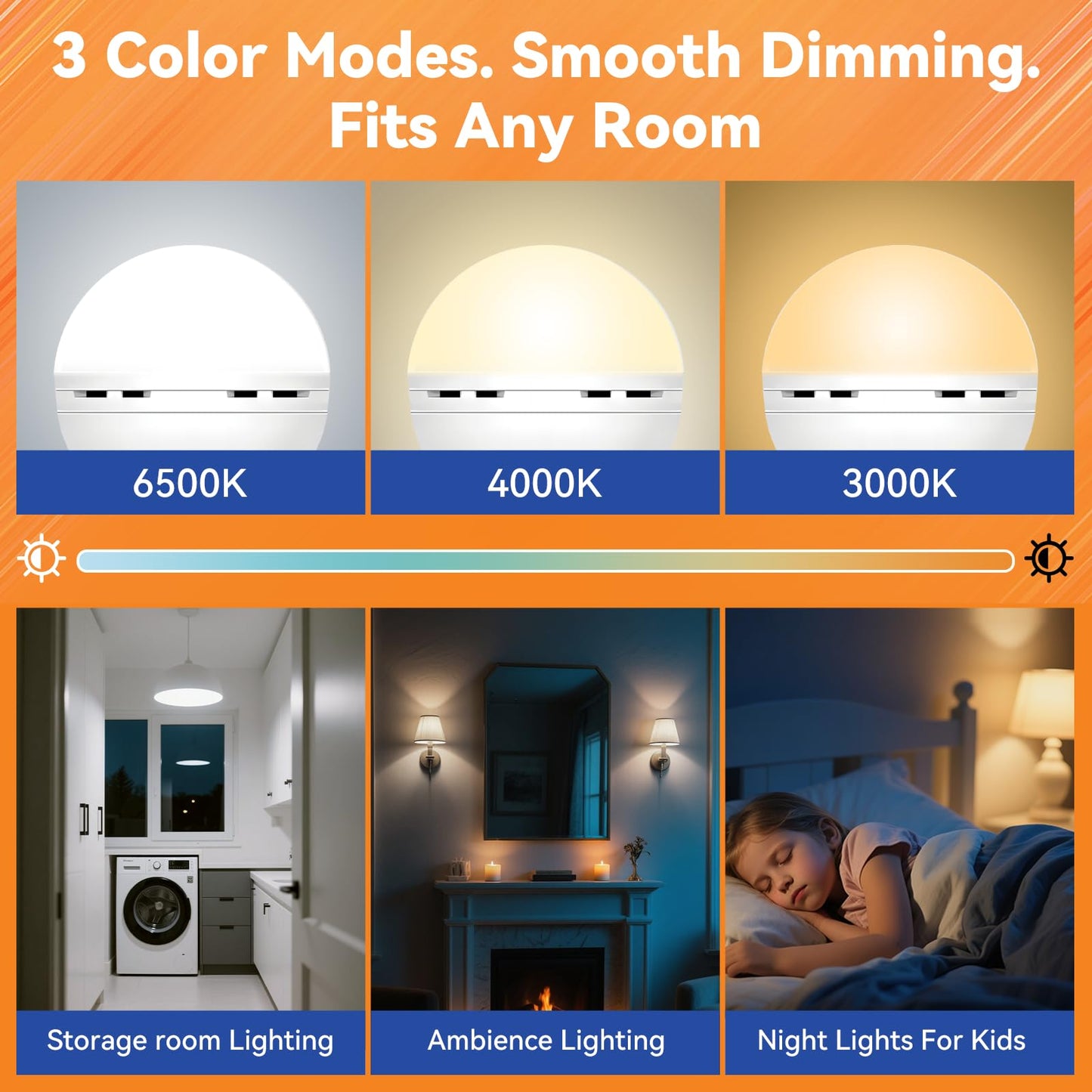 Neporal MagixPro Remote Rechargeable LED Light Bulbs, Dimmable, 1800mAh, USB & Socket Charging, 3000-6000K, 2 Pack, Model
