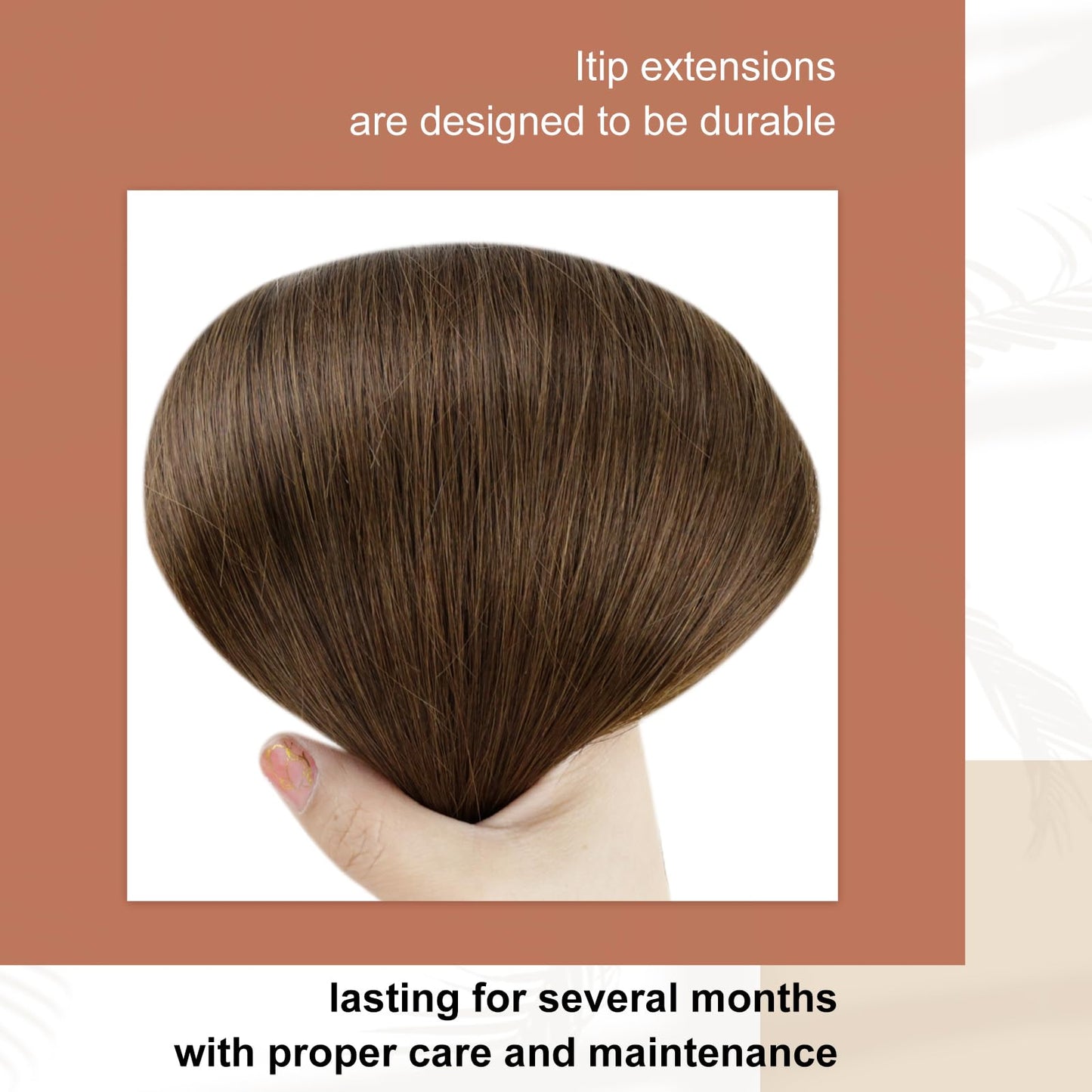 Full Shine I Tip Hair Extensions Brown Real Human Hair Extensions Real Hair 16Inch Remy Hair I Tip Extensions Fusion Extensions