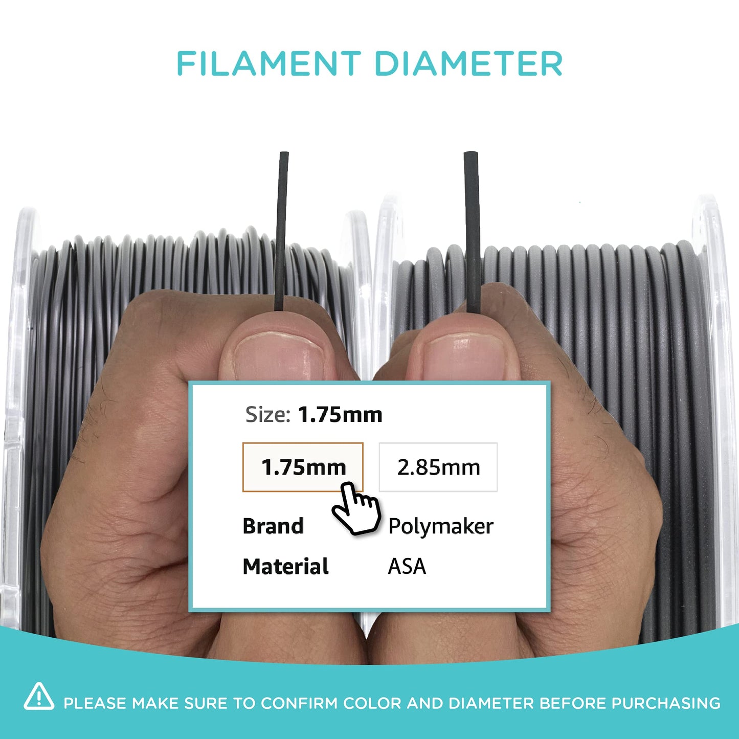 Polymaker Asa Filament 1.75Mm Black*1+White*1, 2Kg Asa 3D Printing Filament, Heat & Weather Resistant - Asa 3D Printer Filament