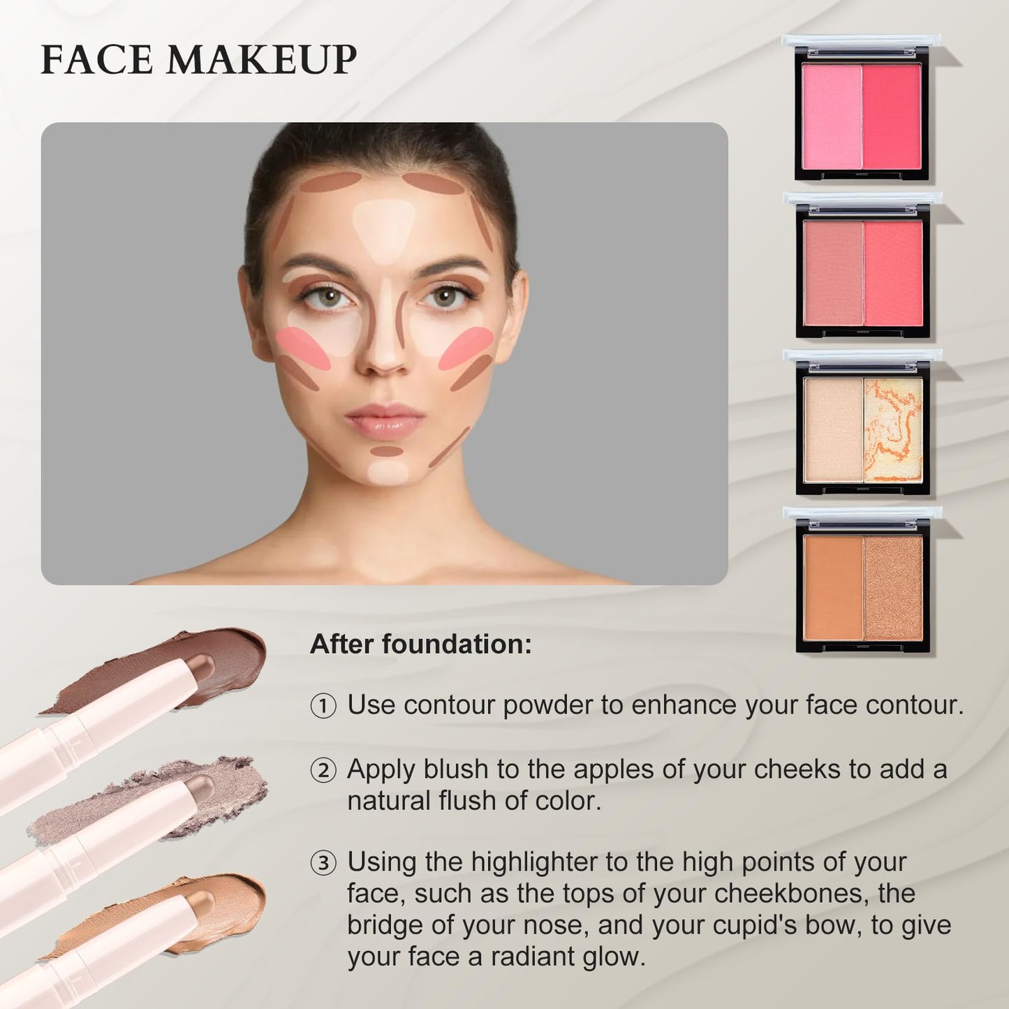 Color Nymph Professional Makeup Set for Teens, Girls & Women - Full Kit with Storage Train Case, Beginner Cosmetics Kit with Eye