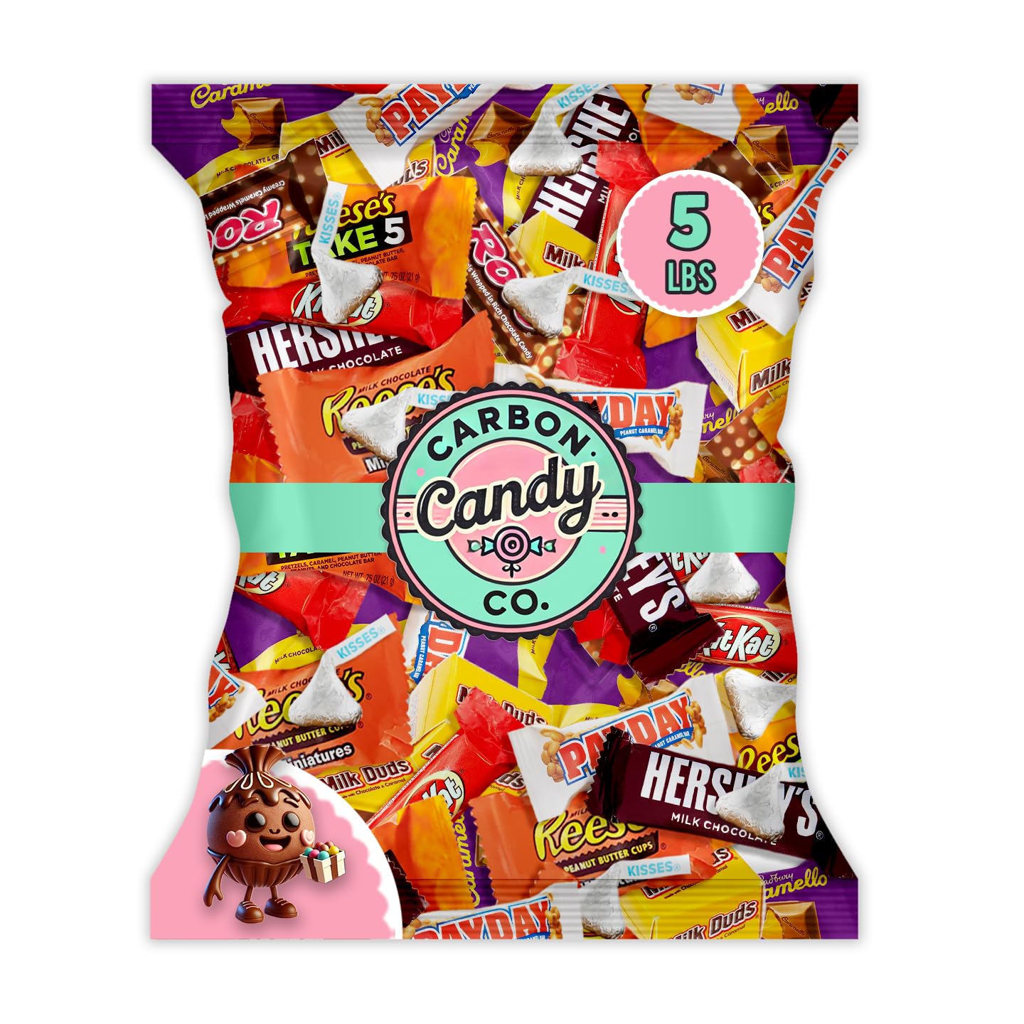 Chocolate Candy Variety Pack - 5 lb Assorted Bulk Chocolate Miniatures - Bulk Candy Individually Wrapped Candy Bars - Holiday Candy Party Bag Candy Bulk - Dark & Milk Chocolate - Mini Chocolates