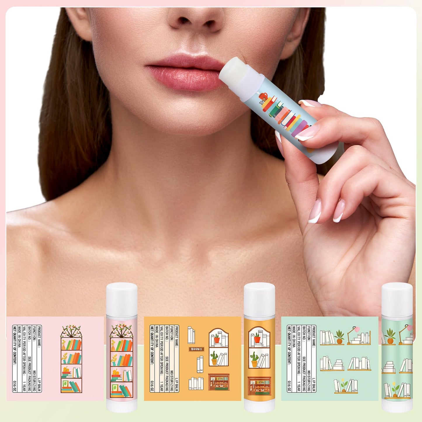 Leelosp 25 Pack Christmas Book Club Lovers Gifts Bulk Bookish Lip Balms Party Supplies Librarian Bookworms Readers Gifts for Wom