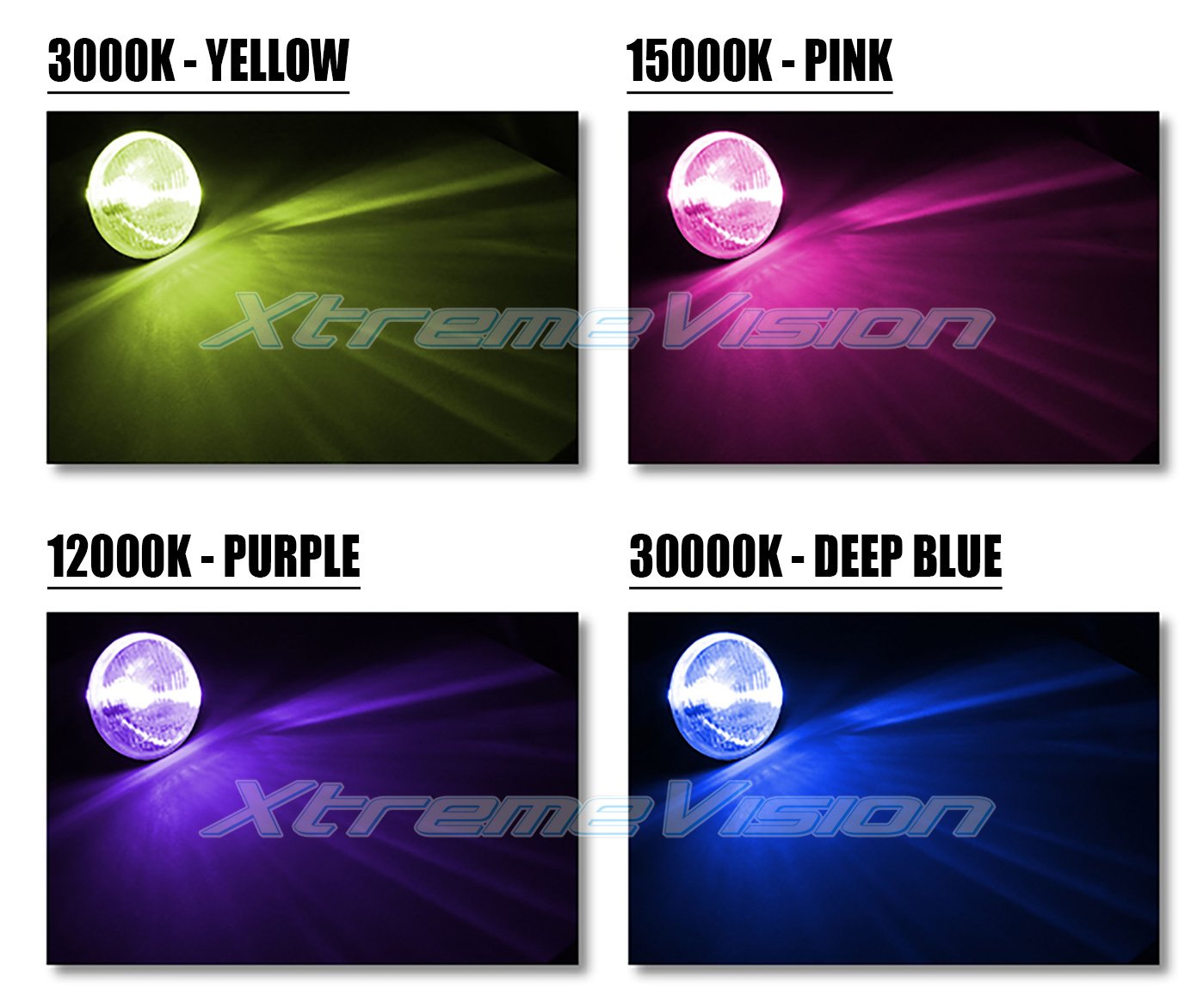 Xtremevision Hid Xenon Bulbs - 9006 (Hb4/9012) - 30000K Deep Blue - Model Dc (1 Pair)