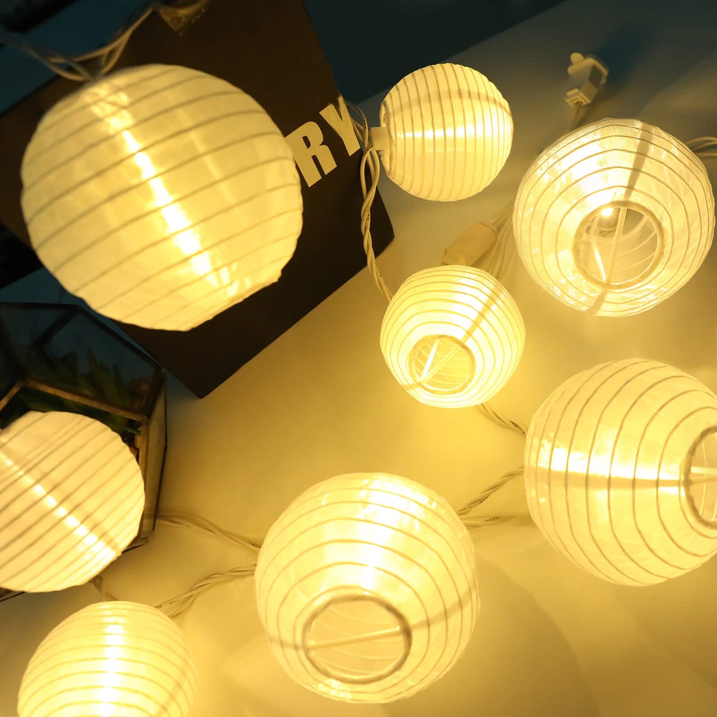 Vigdur Decorative String Lights - 10 LED White Lights, 9.84FT, Nylon, Irregular White Light for Indoor/Outdoor Use