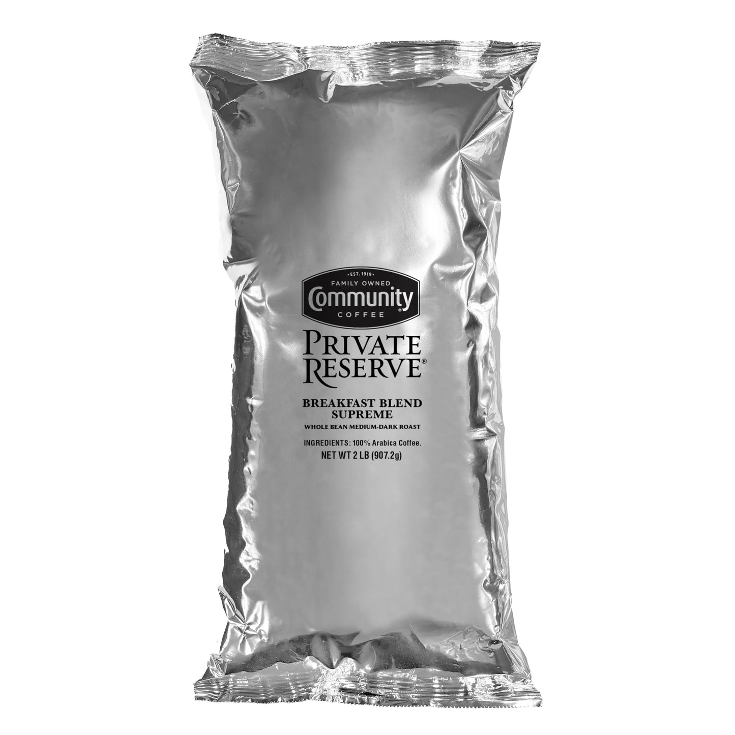 Community Coffee Private Reserve Breakfast Blend Supreme Whole Bean Coffee Medium Roast 32 Ounce Bag (Pack of 1)