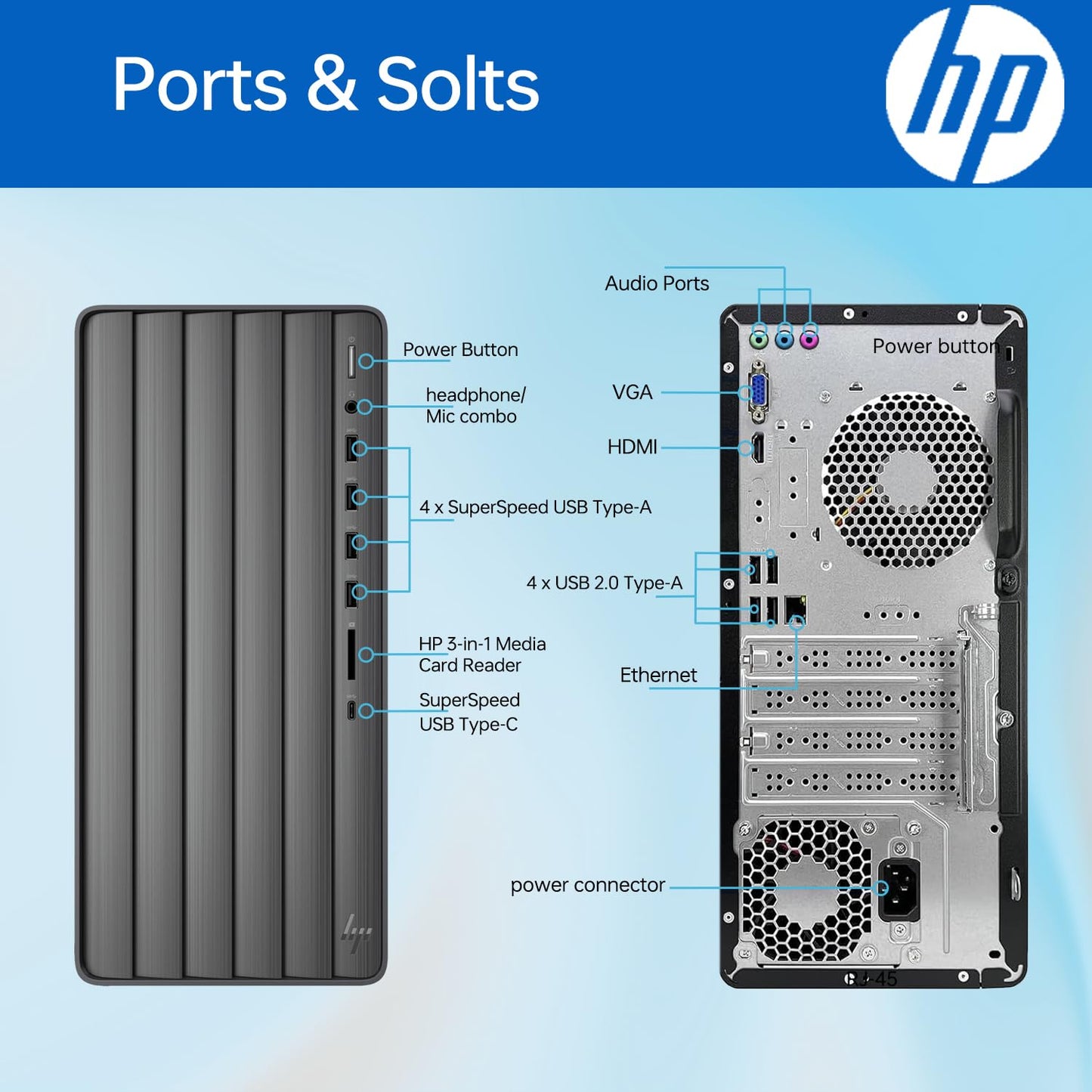 Hp Envy Tower Desktop, Intel I7-14700 (20 Cores, 64Gb Ram, 4Tb Ssd, Wi-Fi 6, Windows 11 Pro, Black, With Adata 512 External Ssd