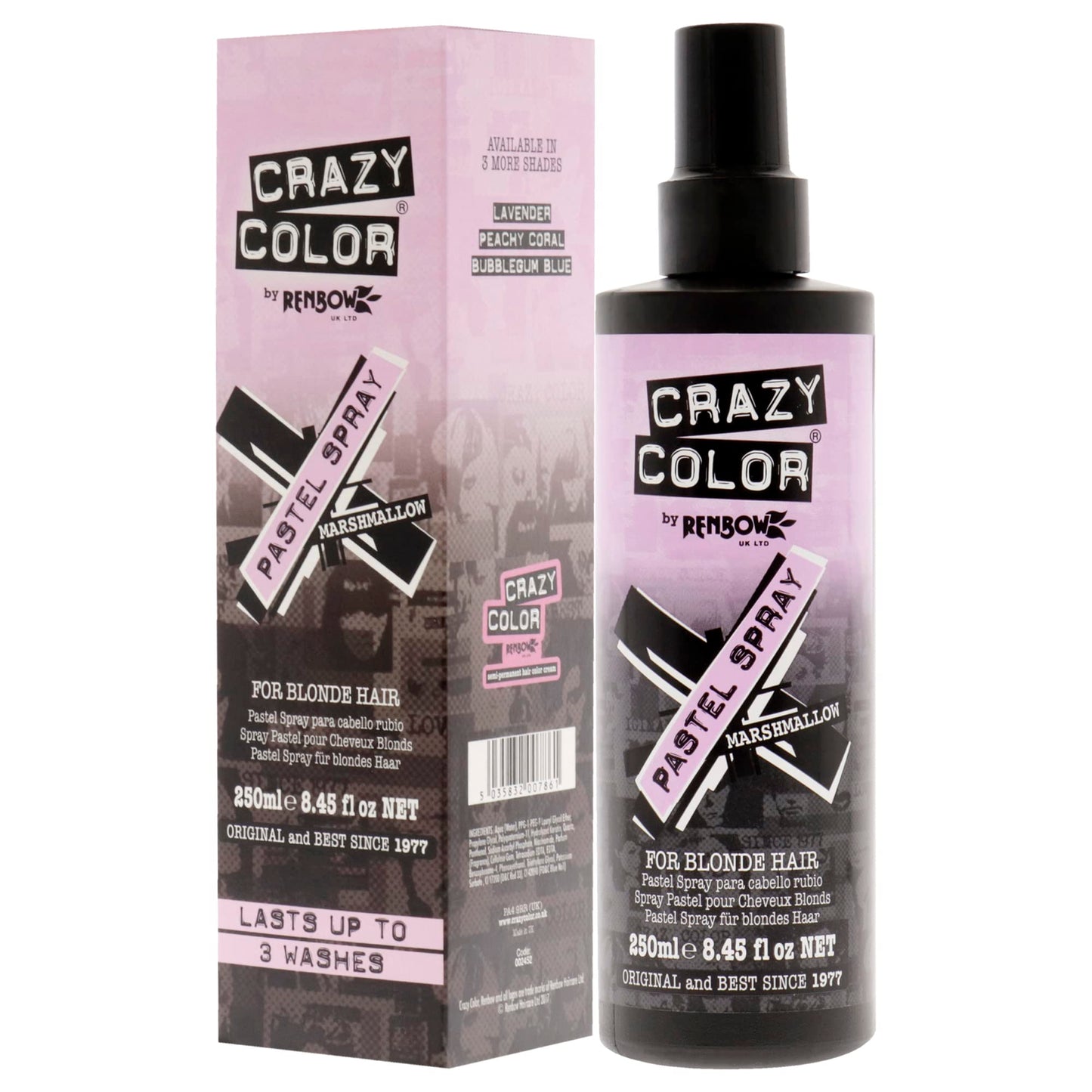 Crazy Color Temporary Colour Care Spray, Marshmallow - 305 ml
