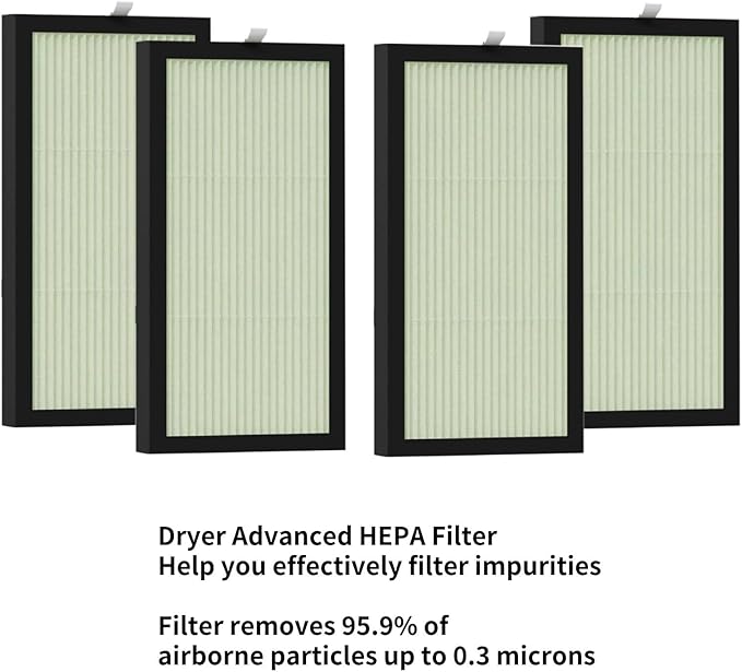 4 Pack Dryer Advanced HEPA Filter Compatible with Dr. Brown's Dryer - Dryer Advanced Filter for Baby Bottles and Pacifiers, Steam Baby Bottle Dryer Advanced