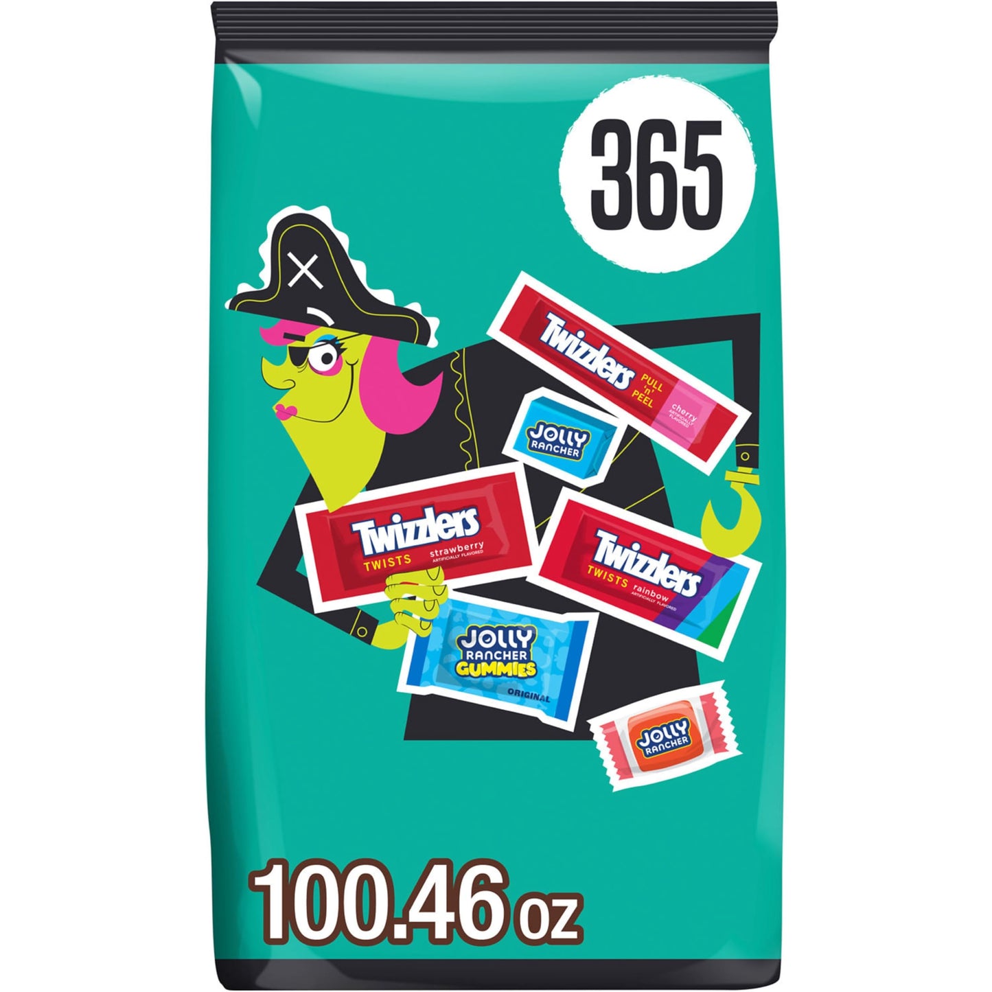 JOLLY RANCHER and TWIZZLERS Assorted Fruit Flavored Halloween Candy Bulk Bag 100.46 oz (365 Pieces)