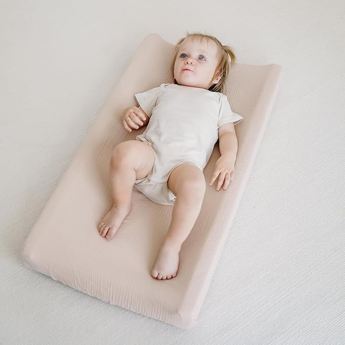 Changing Pad Cover for Neutral Baby Muslin Soft Cotton Diaper Changing Table Pad Cover Changing Pad Sheets for Girls and Boys - 2 Pack