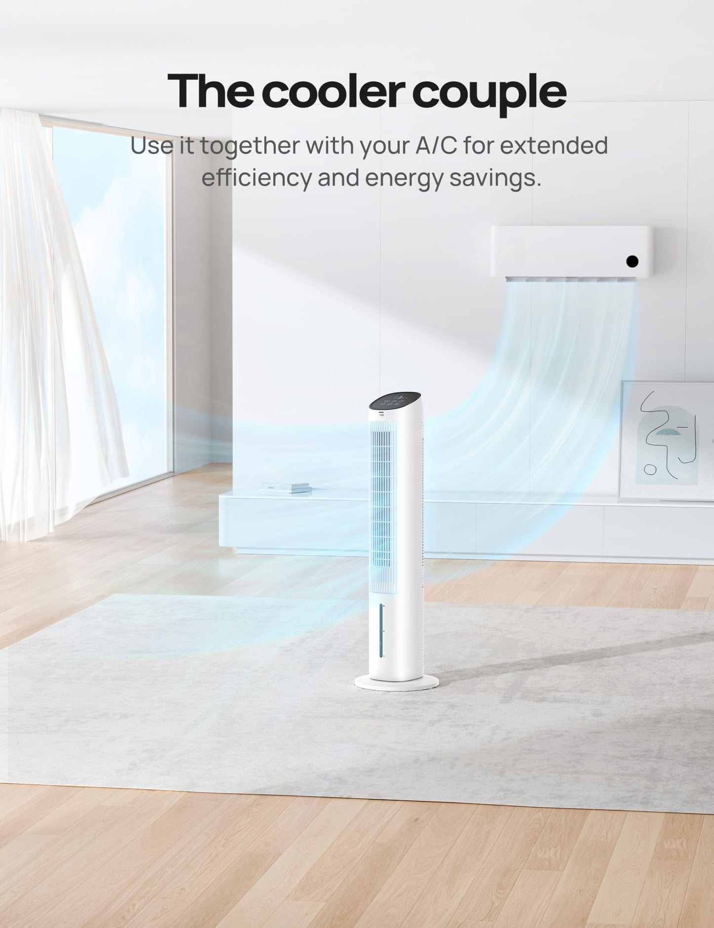 Dreo Evaporative Air Swamp Cooler, 40 Standing Fans That Blow Cold Air, 80 Oscillating Bladeless Cooling Fan For Bedroom, Rem