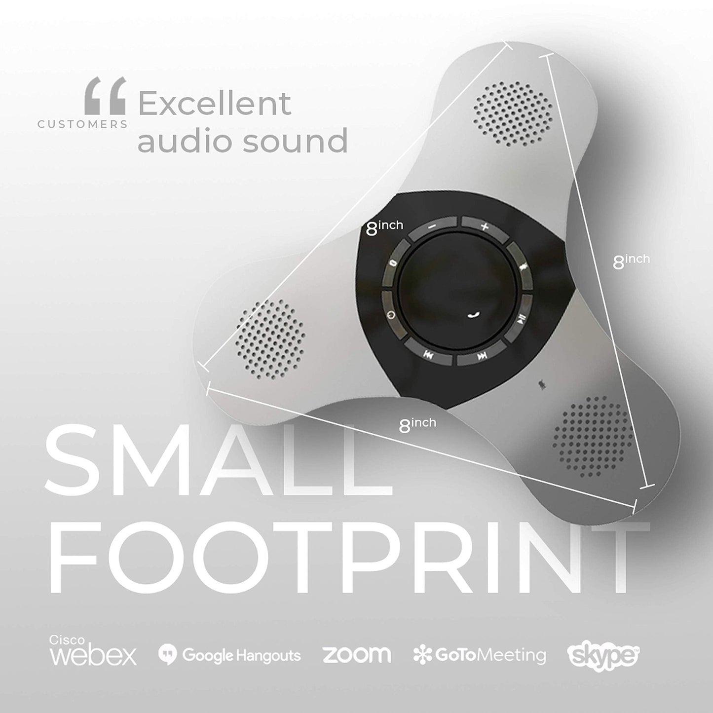 Skywin Bluetooth Conference Speaker With Microphone, Portable Wireless Speaker For Office Desk, Computer, And Laptop, Bluetooth