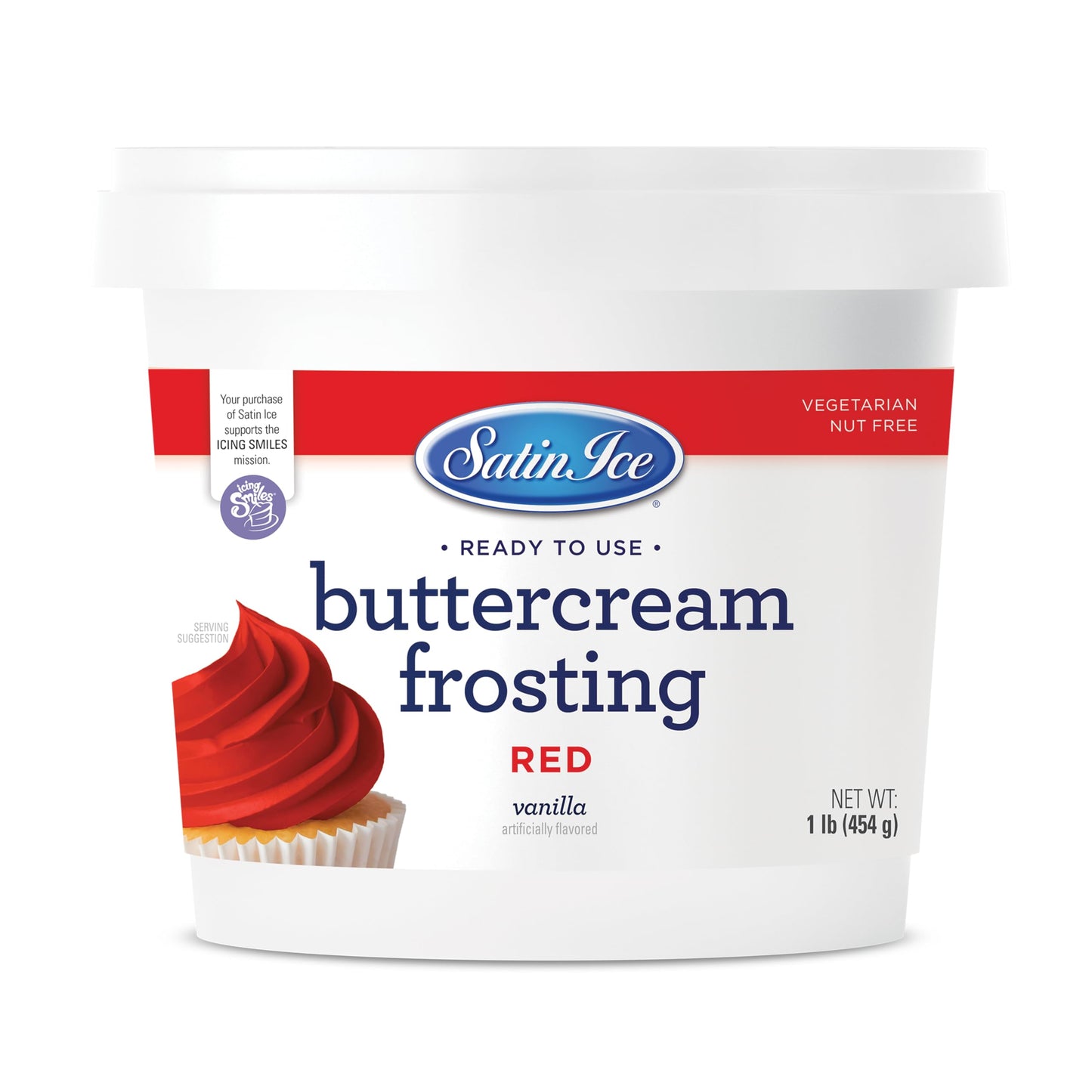 Satin Ice Red Buttercream Frosting - 1lb - Pail