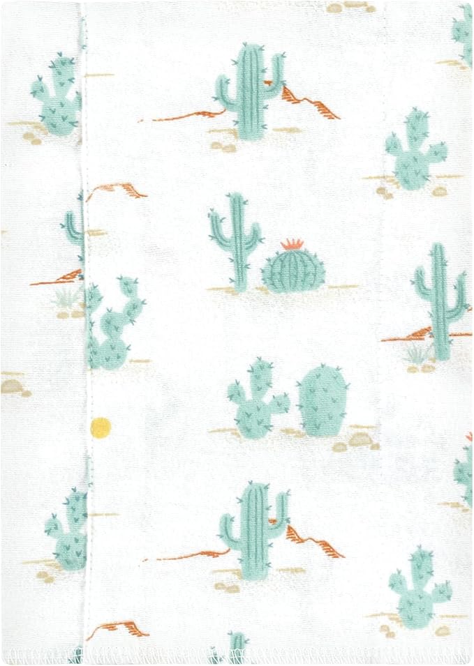 Luvable Friends Hudson Baby Flannel Burp Cloths 4pk, Sun and Cactus