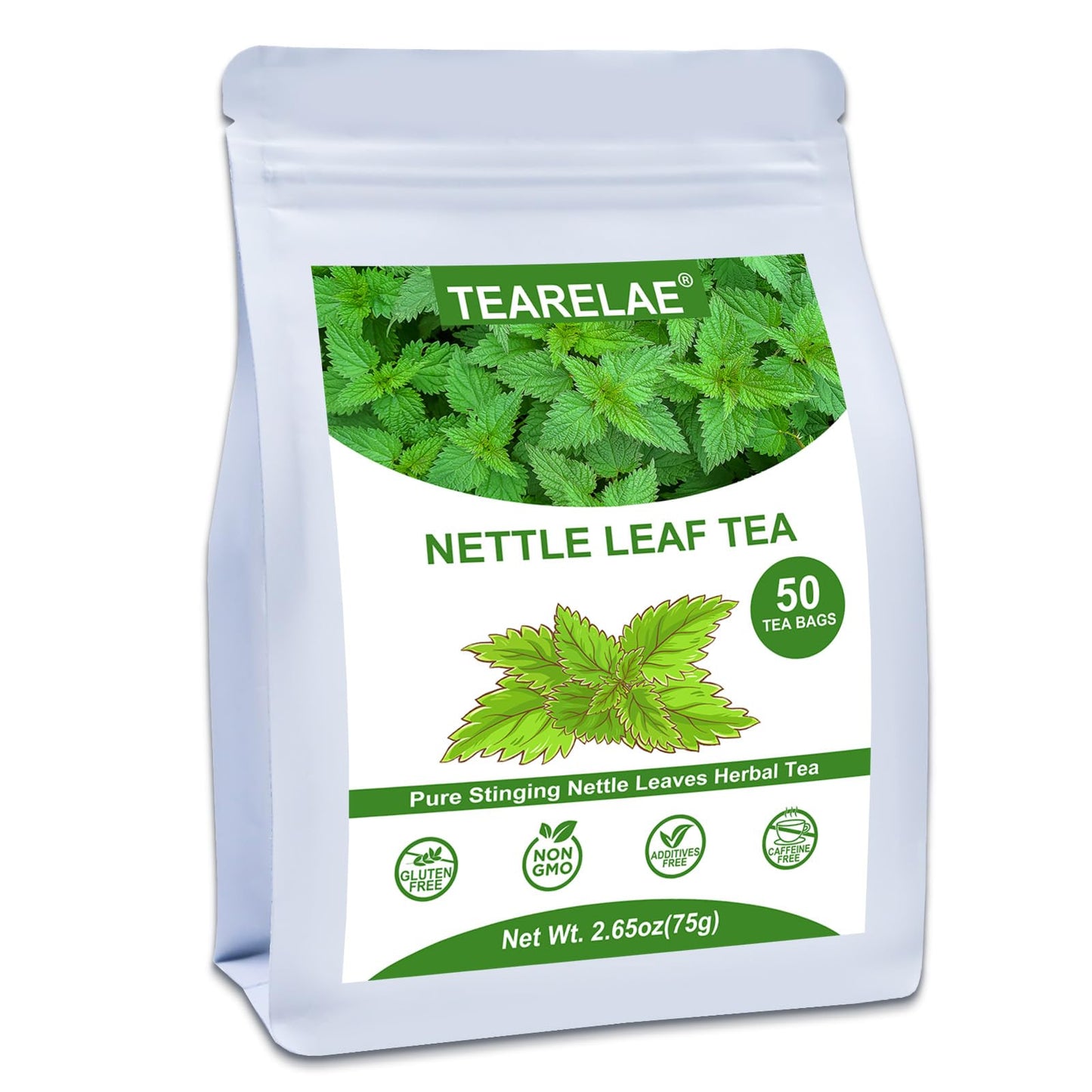 TEARELAE - Nettle Leaf Tea - 1.5g x 50 Counts - enhanced Stinging Nettle Tea Bags - Non-GMO - Caffeine-Free