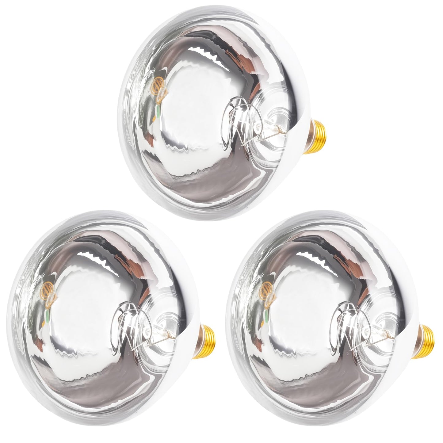 FUXULLACO 3 Pack Heat Lamp Bulb Replacements for Food Heat Lamp, 250W Heat Lamp Light Bulbs Infrared Heat Bulb, 120v Heating Lightbulbs with E26 Base (6)