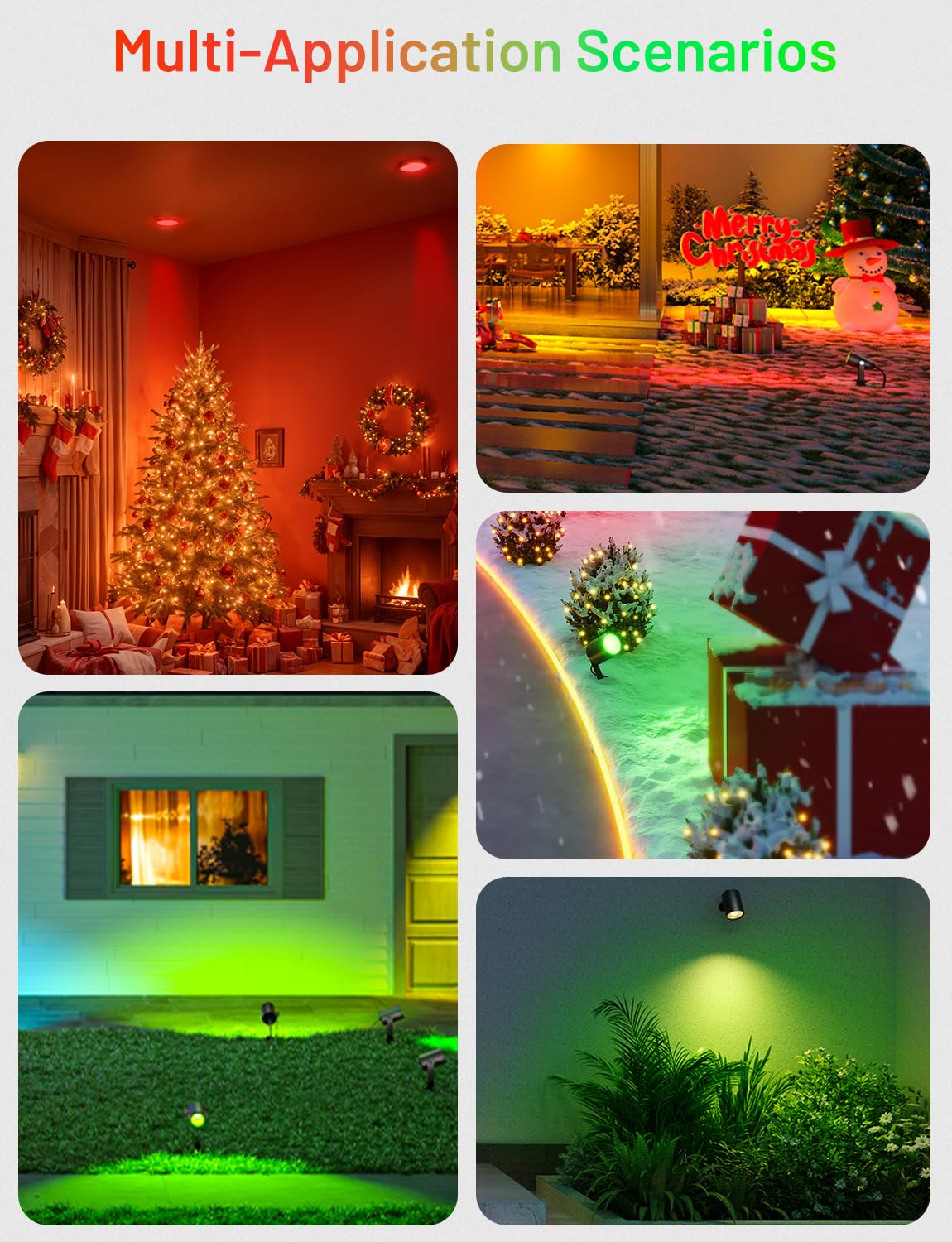 Led Mr16 Green Light Bulb 4W 20W 35W 50W Halogen Equivalent 12V Low Voltage Gu5.3 Bi-Pin Led Green Bulbs For Christmas Outdoor Landscape Yard Garden Tree Pool Holiday Lighting 38 Deg 6 Pack