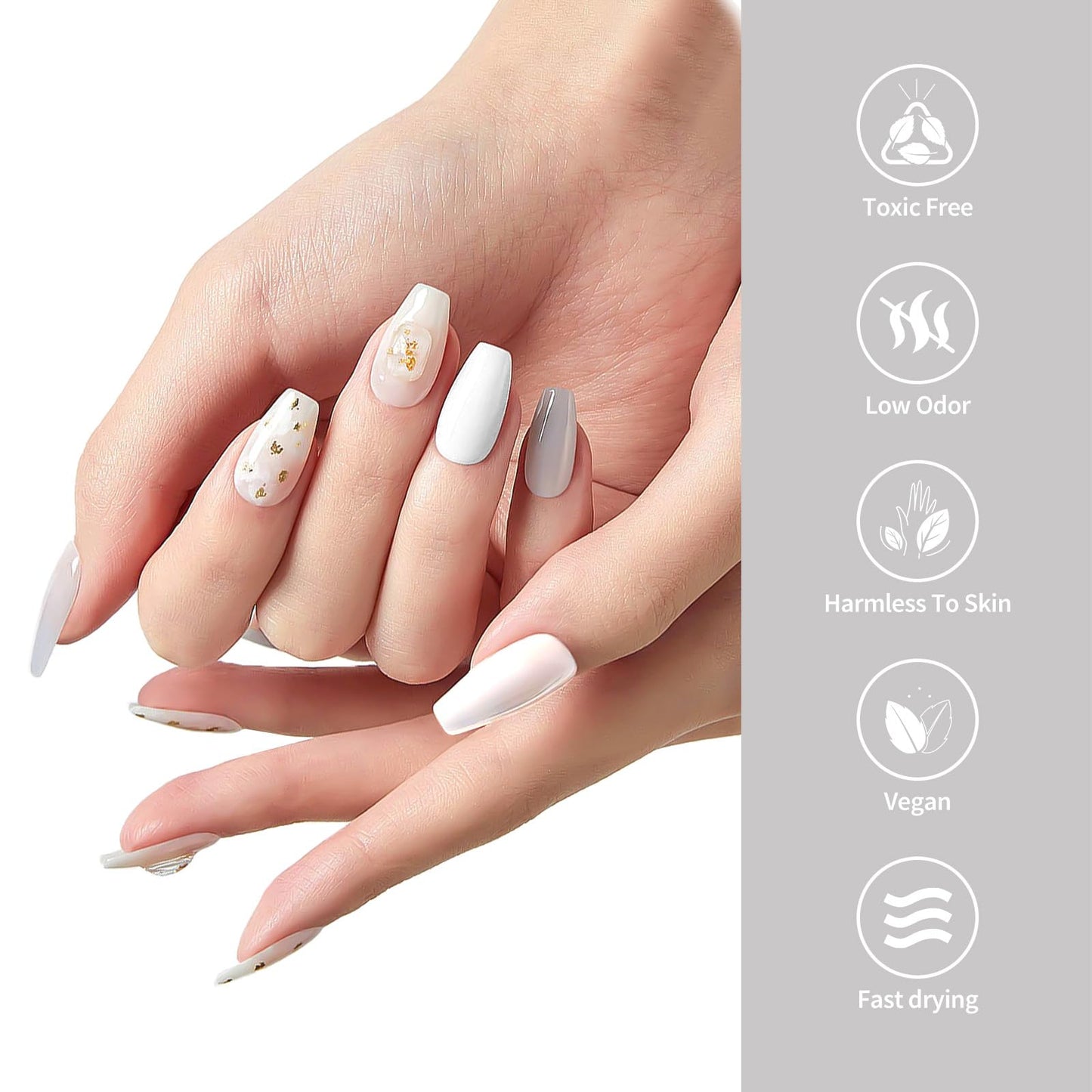 VENALISA White Gel Nail Polish 1 Pcs 12ml White Color Gel Polish Soak Off UV Salon Manicure DIY at Home Nail Art For Girls Women
