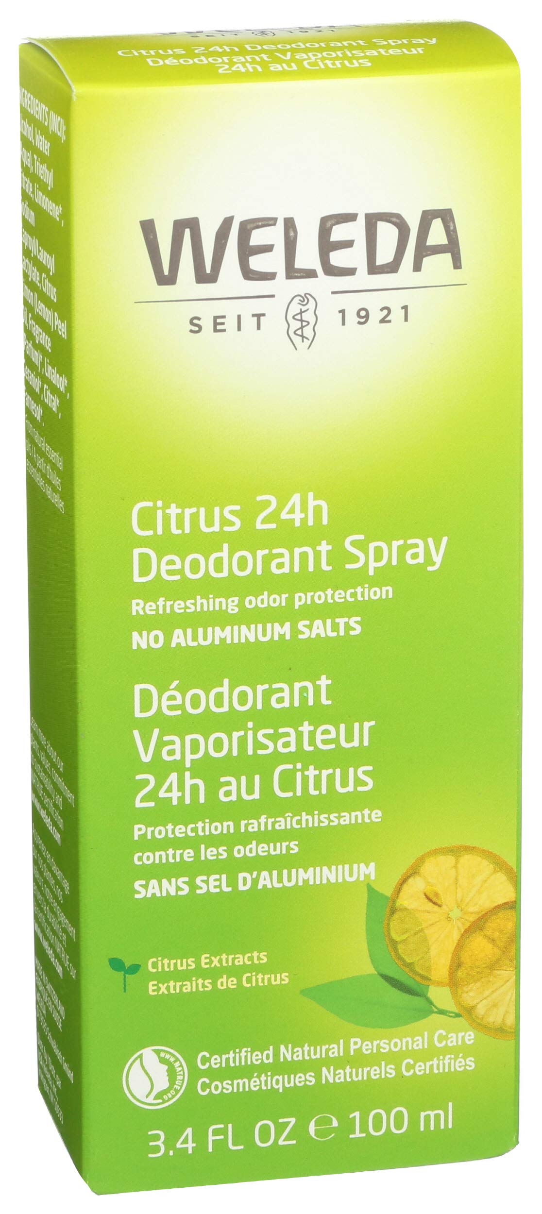 Weleda Citrus Deodorant, 3.4 Fz
