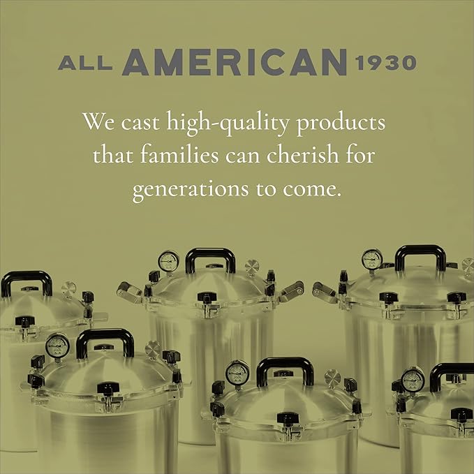 All American 1930 21.5qt Pressure Cooker/Canner (The 921), Tomato Red - Exclusive Metal-to-Metal Sealing System - Suitable for Gas, Electric, or Flat Top Stoves - Made in the USA