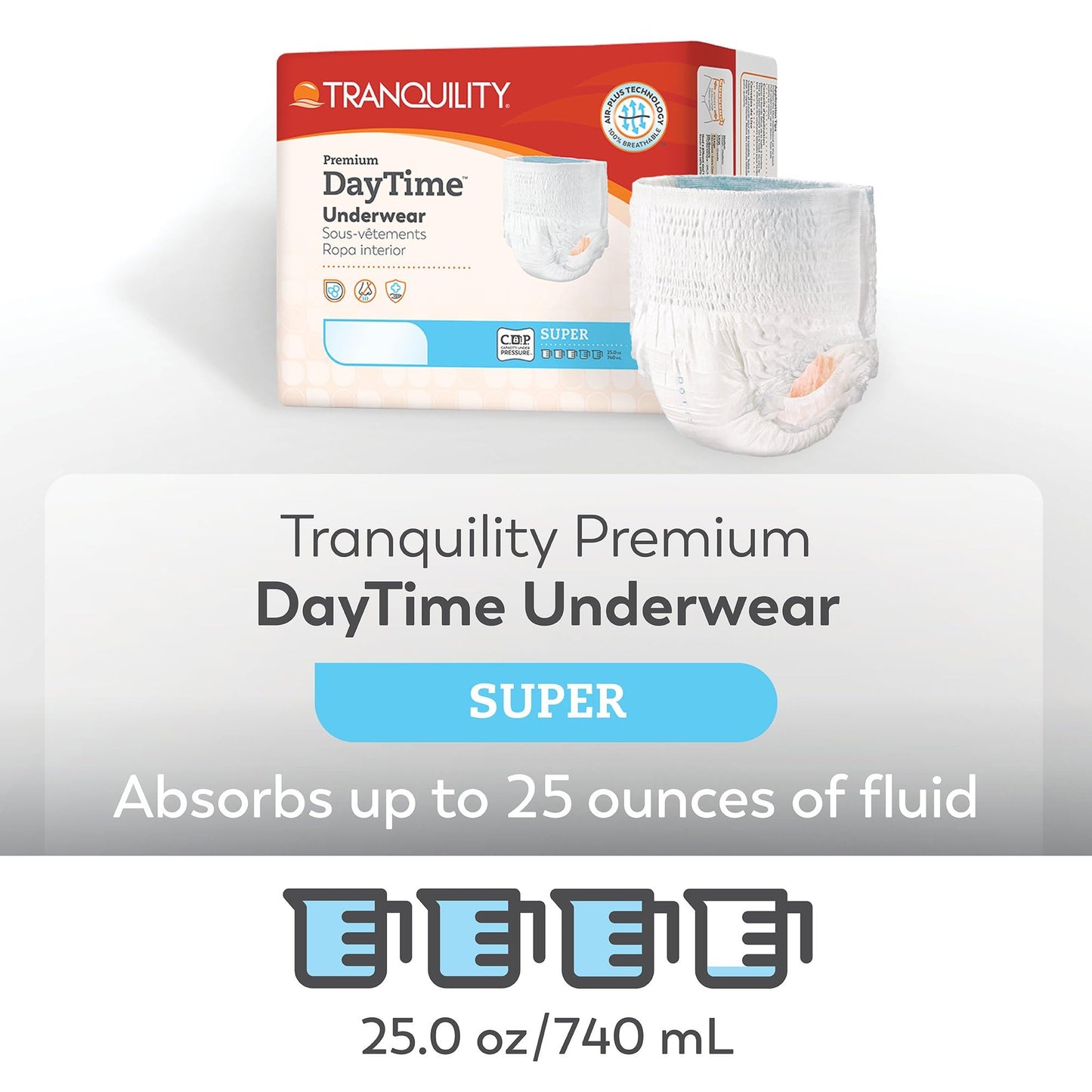 Tranquility Premium Daytime Disposable Absorbent Underwear (14 Count) - XL, 48-66 in. Waist - Super Absorbency, Breathable All-Day Comfort - Adult Diapers