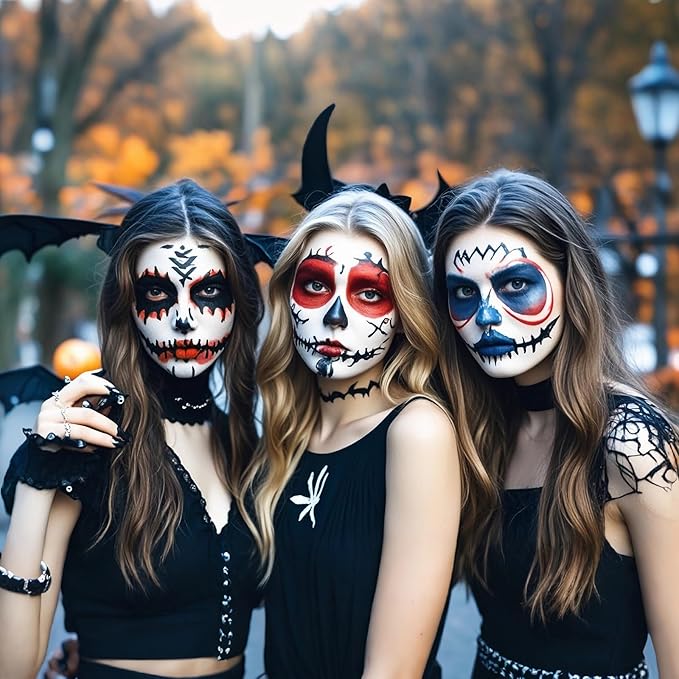 Red Face Paint Stick, Portable Eye Black Stick for Sports, Full-coverage Cream Face Paint for Halloween SFX Makeup Cosplay Joker Costume Parties
