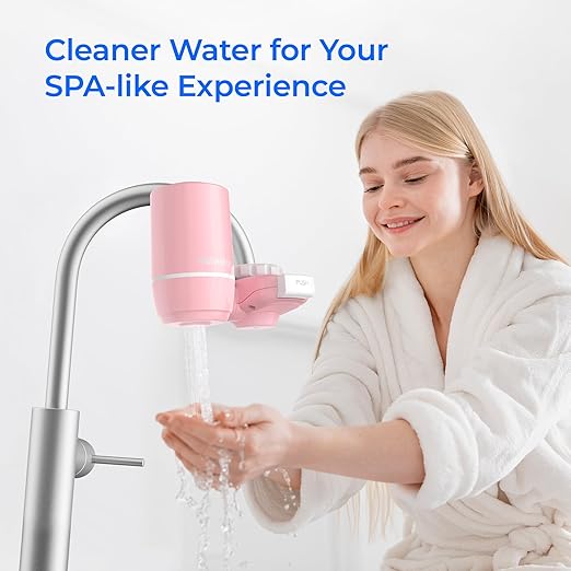 Waterdrop Ultra Filtration System for Skin Care, Faucet Water Filter, NSF Certified, 320 Gallons, Tap Water Filter, Reduces Chlorine, š
š¢šš¬ šššš§ššš«š š
šš®ššš, Pink(1 Filter)