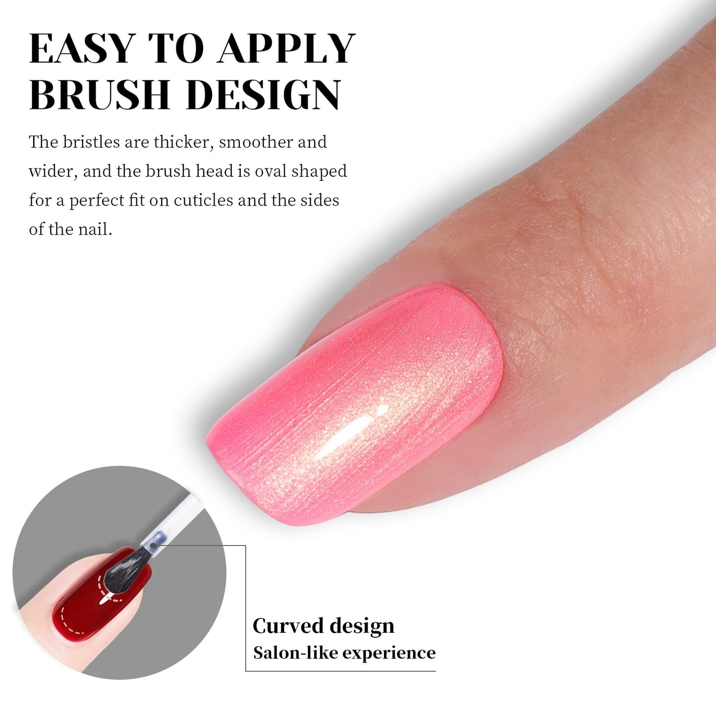 TUTUYU Coral Pink Pearl Gel Nail Polish for Manicure Salon or DIY Nail Art At Home - 12ml UV/LED Soak off