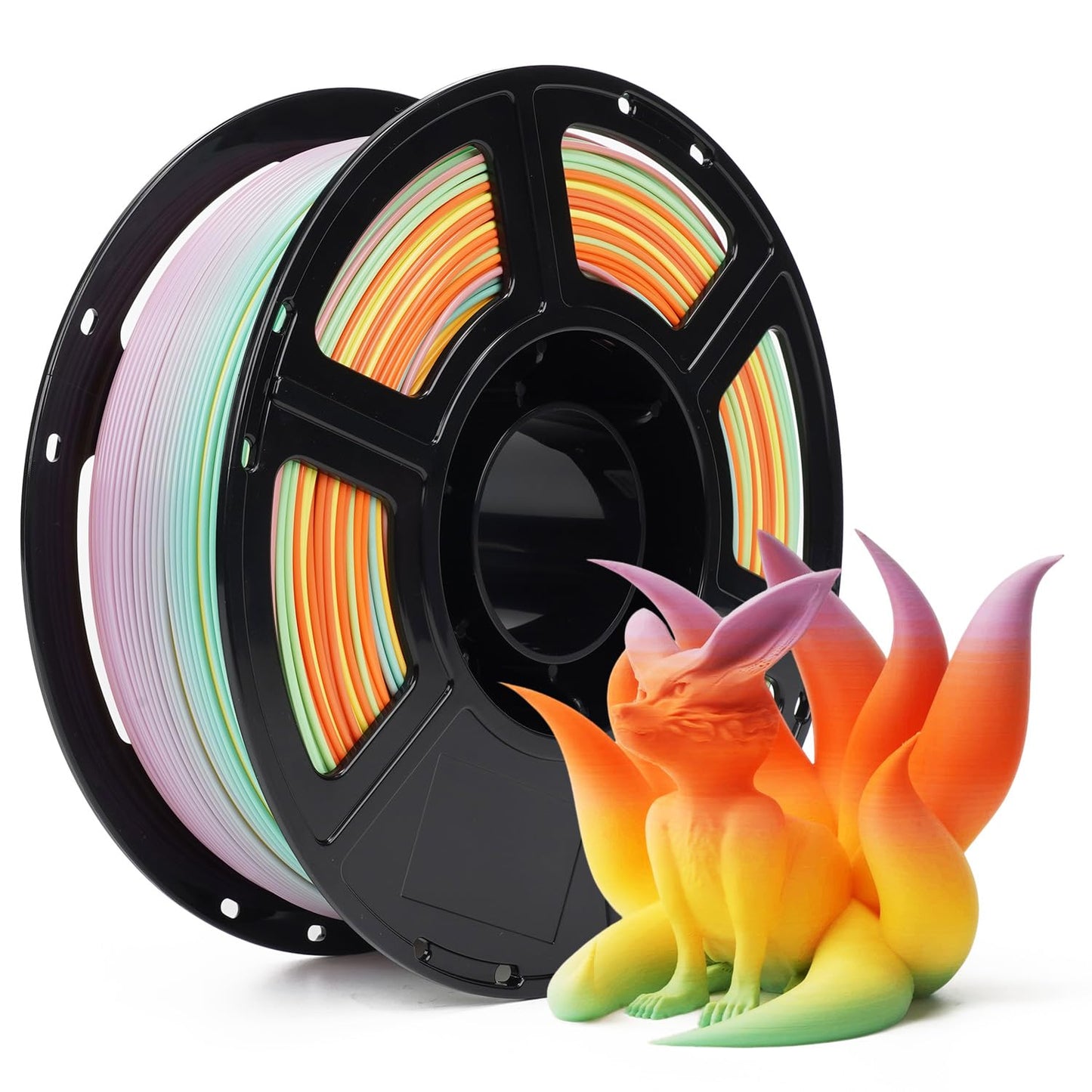 FLASHFORGE Rapid PLA Gradient Rainbow Summer Reverie Filament, Transform Colors Smoothly & Fast, High Flow Speedy 3D Printer Fil