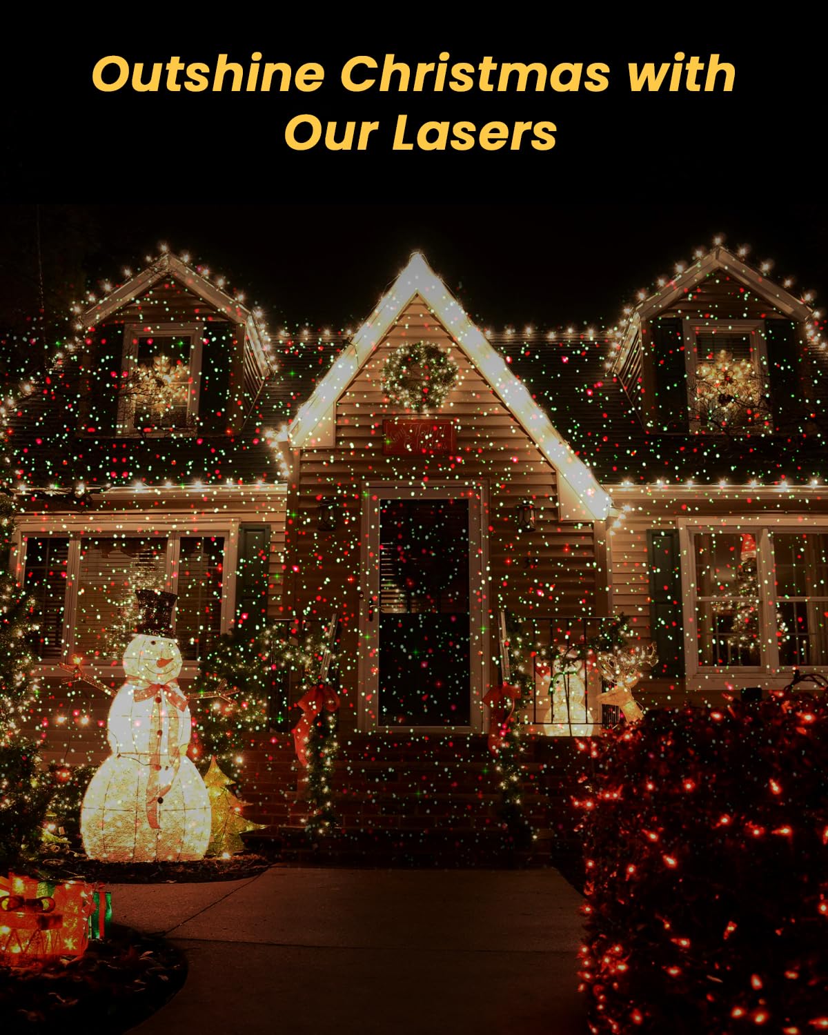 Enjoyedled Christmas Projector Lights Outdoor With Remote Control Red And Green Galaxy Laser Light With Ip65 Waterproof Home Decor For Wedding Garden Yard Holiday Party