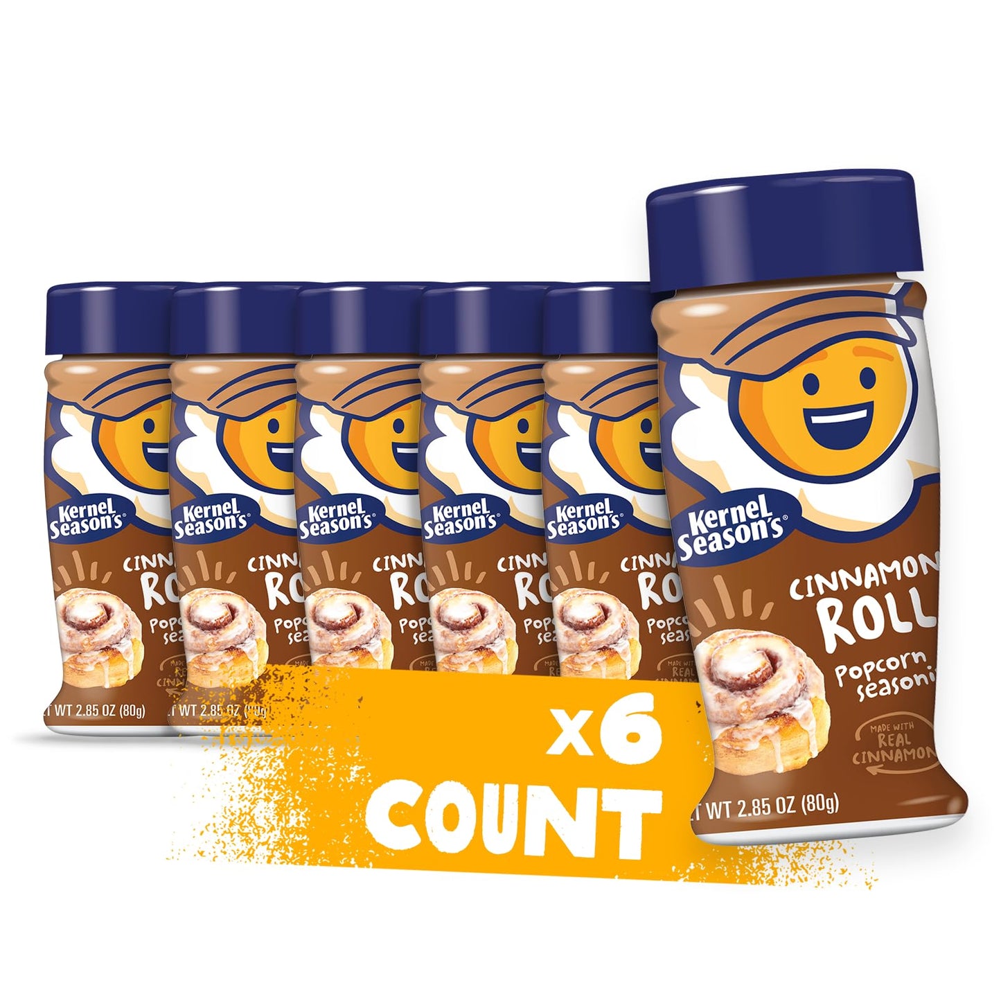 Kernel Season s Popcorn Seasoning, Cinnamon Roll, 2.85 Ounce (Pack of 6)
