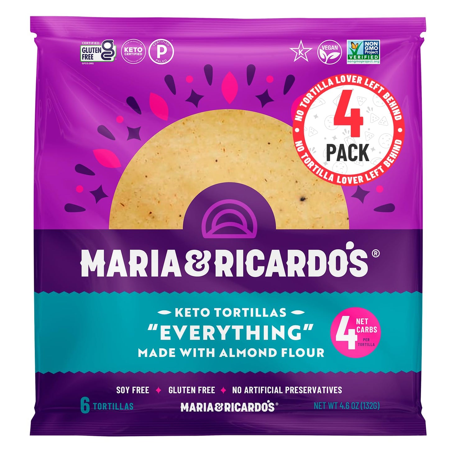 Maria & Ricardo s KETO Tortillas | Almond Everything Seasoning | Low Carb | Grain Free | Paleo | Non GMO | Vegan | Gluten F