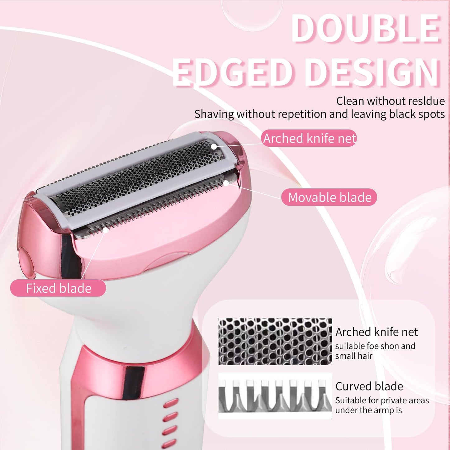 Beanify Electric Razors LED Display for Women Men, 2025 Wet/Dry Lady Shaver,4 in 1 Cordless Hair Remover with IPX7 Waterproof,Sm