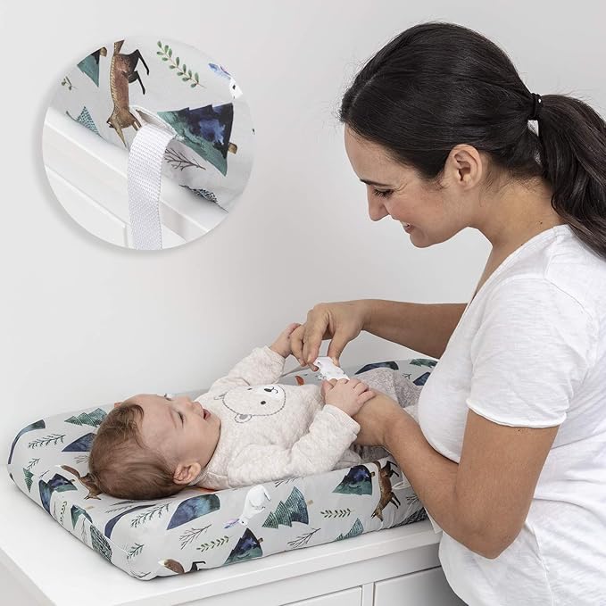 Pobi Baby - 2 Pack Premium Quality Changing Pad Cover - Ultra-Soft Cotton Blend, Stylish Animal Woodland Pattern, Safe and Snug for Baby (Magical)