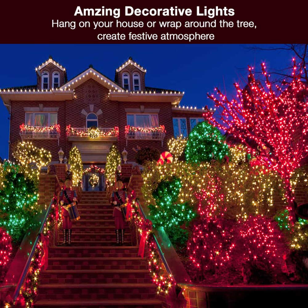 Brizlabs Red Christmas String Lights - 300 Count, 69.6Ft, Ul Certified Indoor/Outdoor, Connectable Incandescent Decor For Xmas Tree & Garden