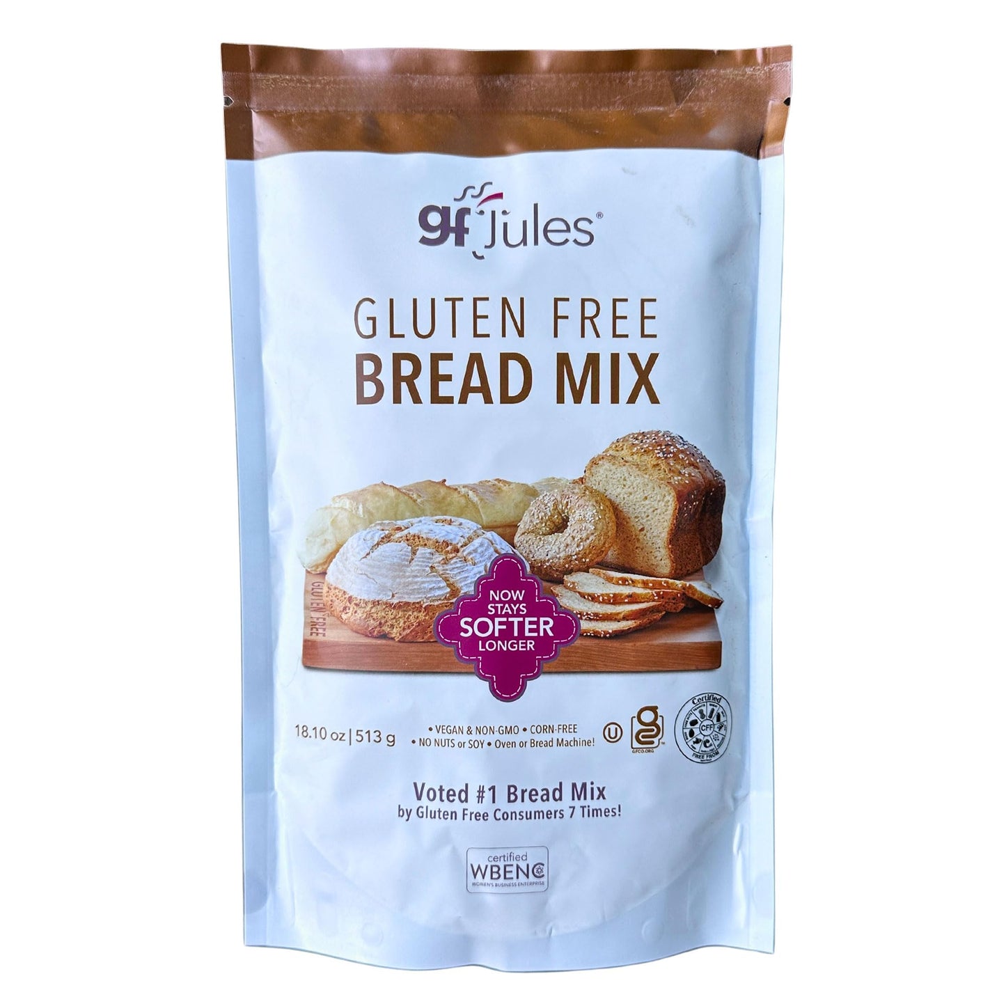 gfJules Certified Gluten Free Bread Baking Mix | Loaf, Baguettes, Bagels, Focaccia and more | No Grit, Non-GMO, Vegan | Certifie