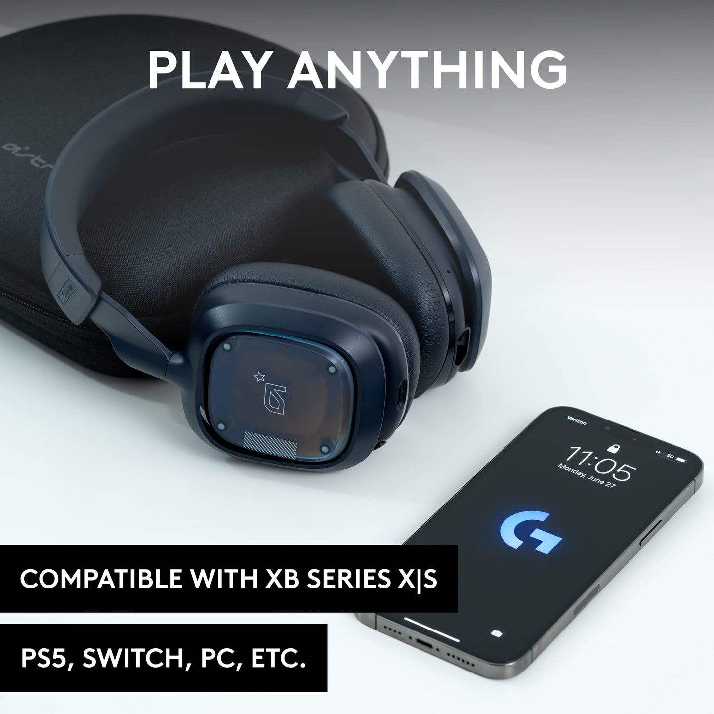 Logitech G Astro A30 Lightspeed Wireless Gaming Headset, Bluetooth Enabled, Dolby Atmos, Detachable Boom, 27h Battery, USBC Charging, for PS5, PS4, Xbox, Nintendo Switch, PC, Android - Blue