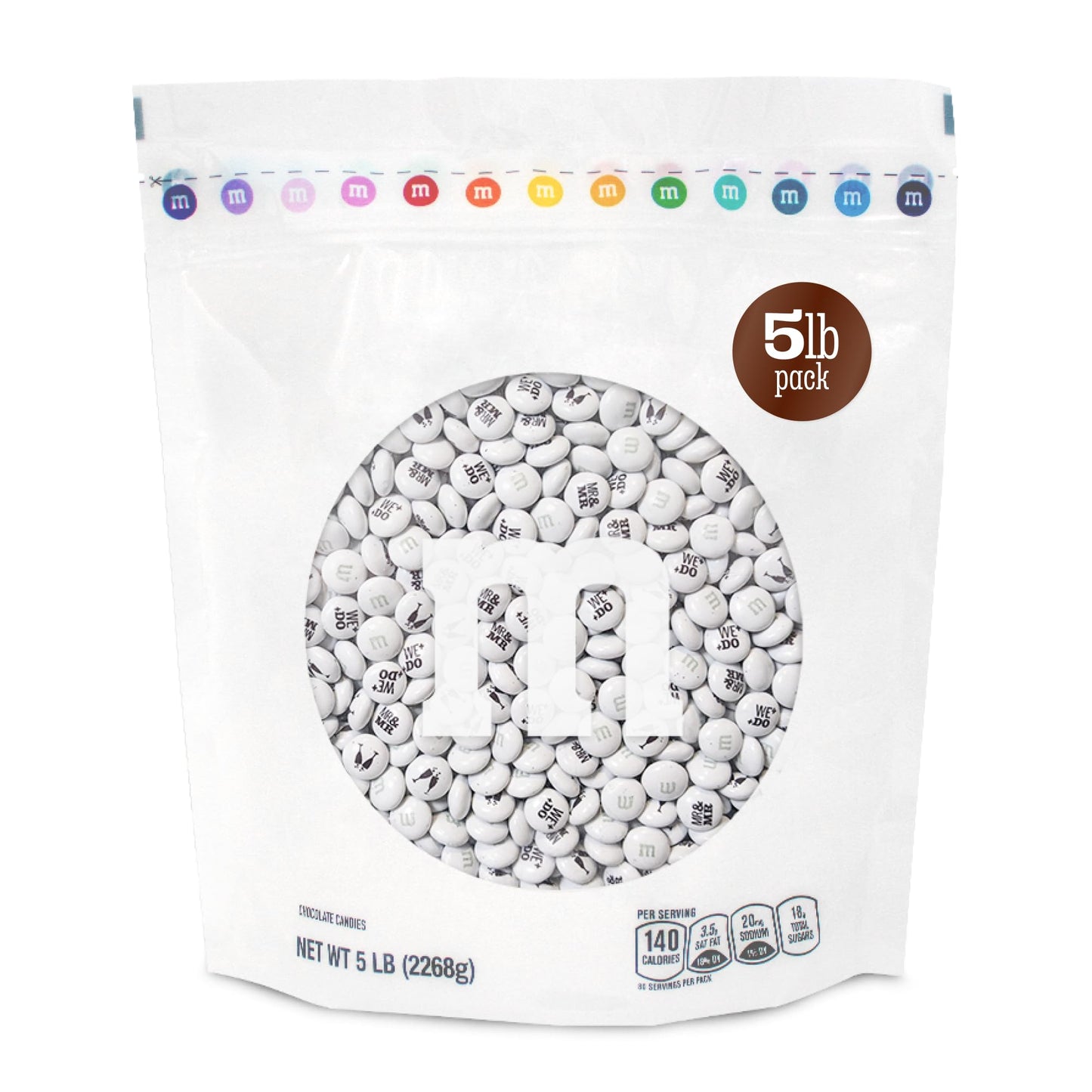 M&MS WORLD Mr. and Mr. Milk Chocolate Candy 5 lbs Bulk Candy for Wedding Decorations Unique Favors or Cake Topper