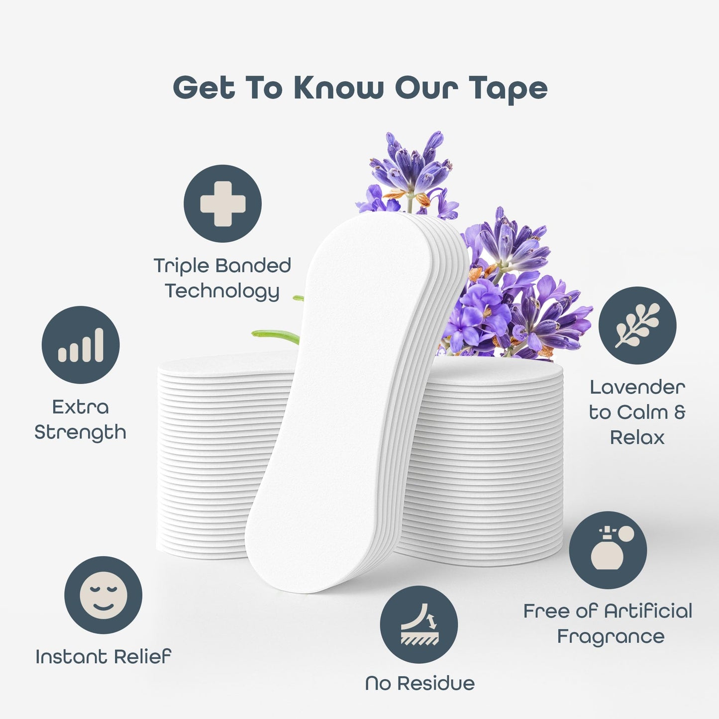 SleepHabits 45PC Breathing Strips, Non-Toxic 3rd Party Tested Nose Strips for Breathing | Nasal Strips for Snoring Solution | Extra Strength for Sensitive Skin | Nasal Strips for Sleeping, Lavender