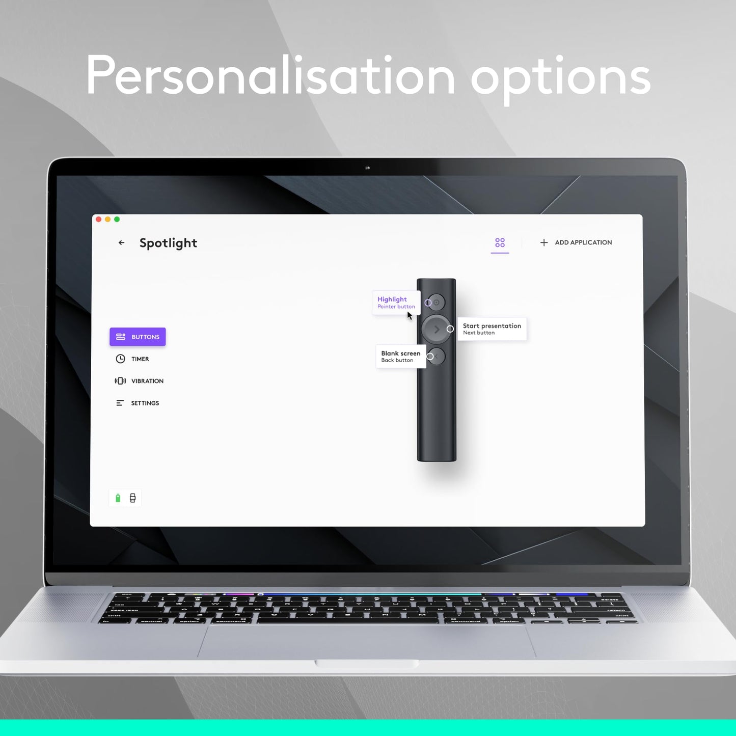 Logitech Spotlight Presentation Remote - Universal Wireless Presentation Clicker With Laser Pointer, Advanced Digital Highlighti