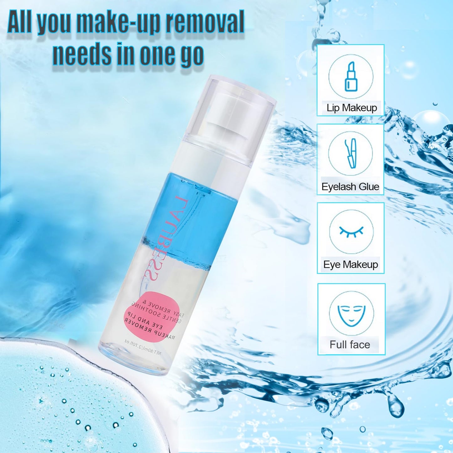 Lash Remover for Lash Extensions 80ml Cluster Lash Glue Remover Individual Lash Extension Remover Lash Cluster Remover Eyelash G