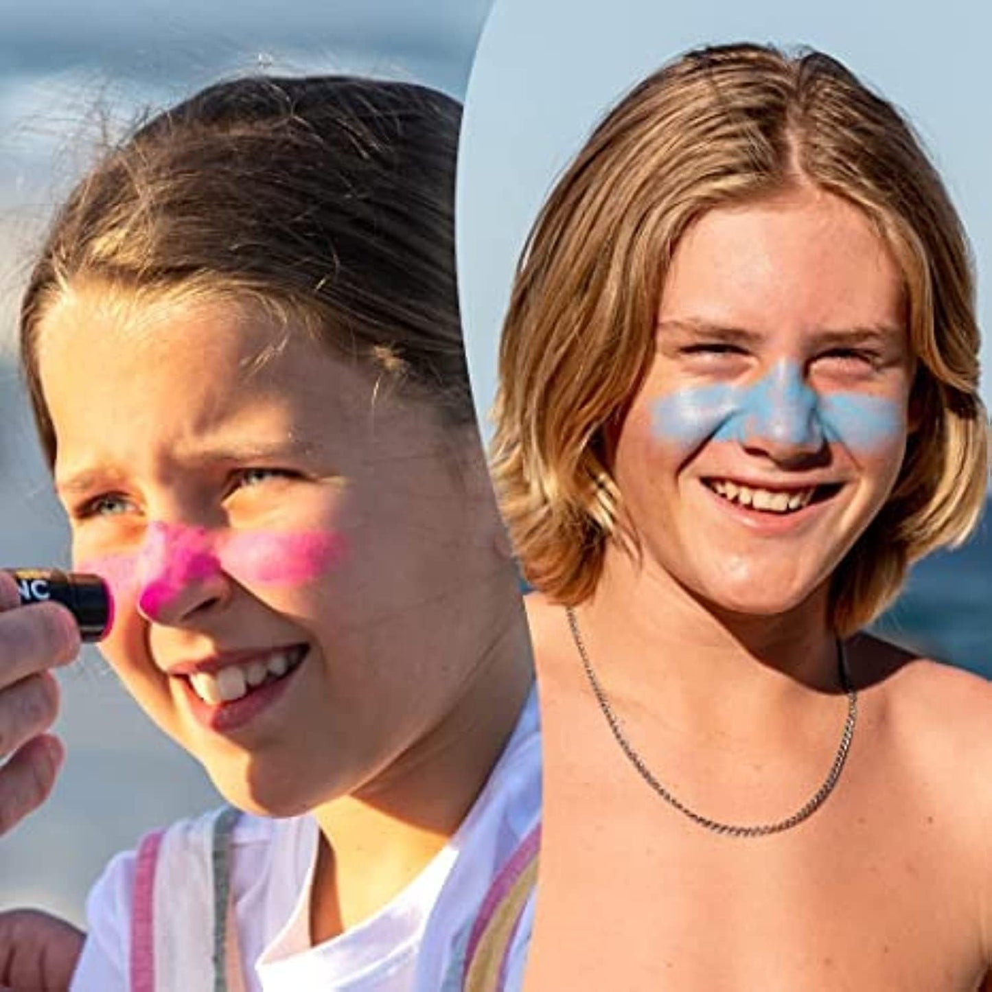 Sun Zapper Zinc Oxide Sunscreen Stick - SPF 50+ Tinted 4-Pack (Pink, Blue, Green, Yellow) - Sunscreen Stick, Zinc Sunscreen, Wat