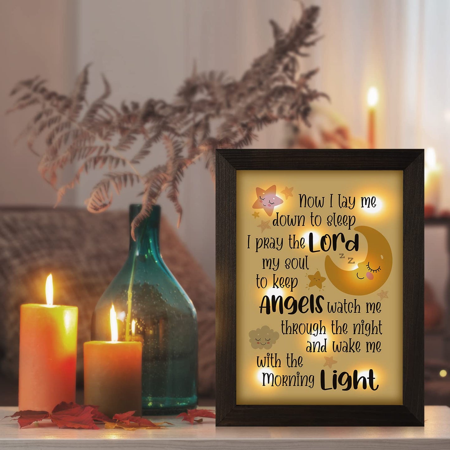 Baptism Gifts For Baby - Christening Gifts For Girls And Boys Nursery Decor Night Light - Now I Lay Me Down To Sleep