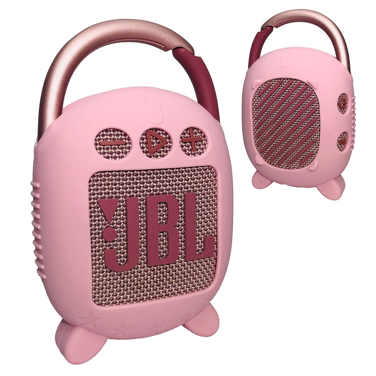 Silicone Cover Case for JBL Clip 4 Portable Bluetooth Speaker Protective Carrying Case for JBL Clip 4 Portable Bluetooth Speaker Stand Up Holder(Case Only) (Pink)-New