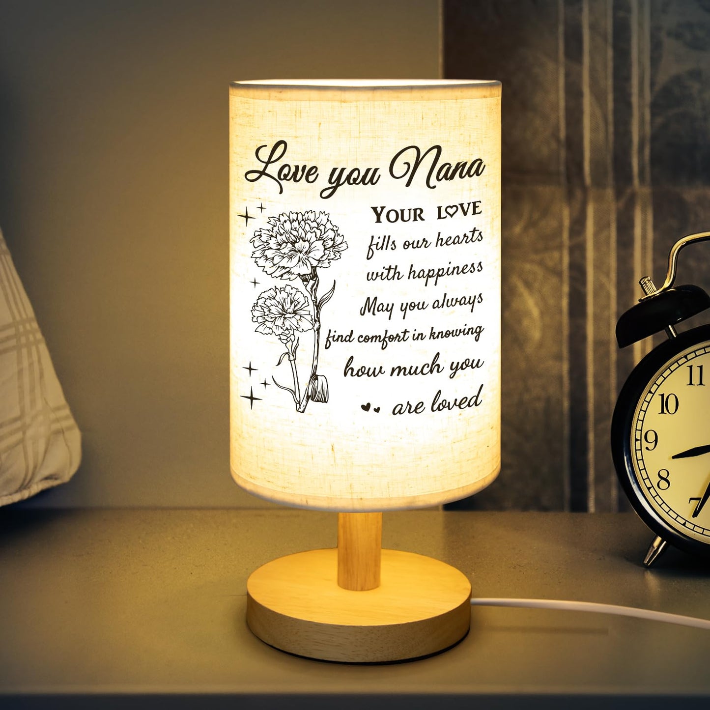 Souhoney Christmas Nana Gifts Desk Lamp Home Decor Grandmother Long Distance Gifts From Granddaughter Grandma Lamp Birthday Mothers Day Nana Gifts From Grandson
