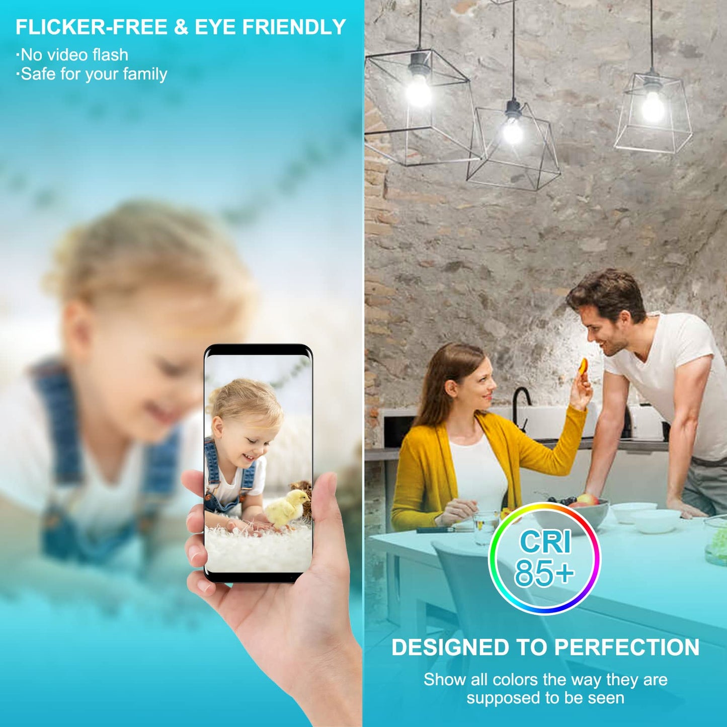 hansang E12 LED Bulb, 60W Equivalent, Daylight 5000K, 600 Lumen, 6 Pack, Eye Protection, Non-dimmable, Candelabra