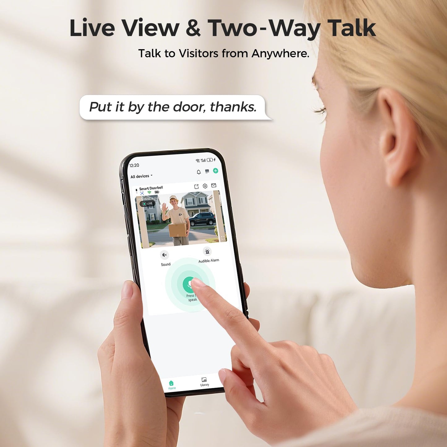 Belleye DB4 2K Battery Video Doorbell, Smart Wireless Doorbell Camera with Ring Chime, Live View with Two-Way Talk, AI Detection and Real-Time Notification, Compatible with Alexa and Vicohome